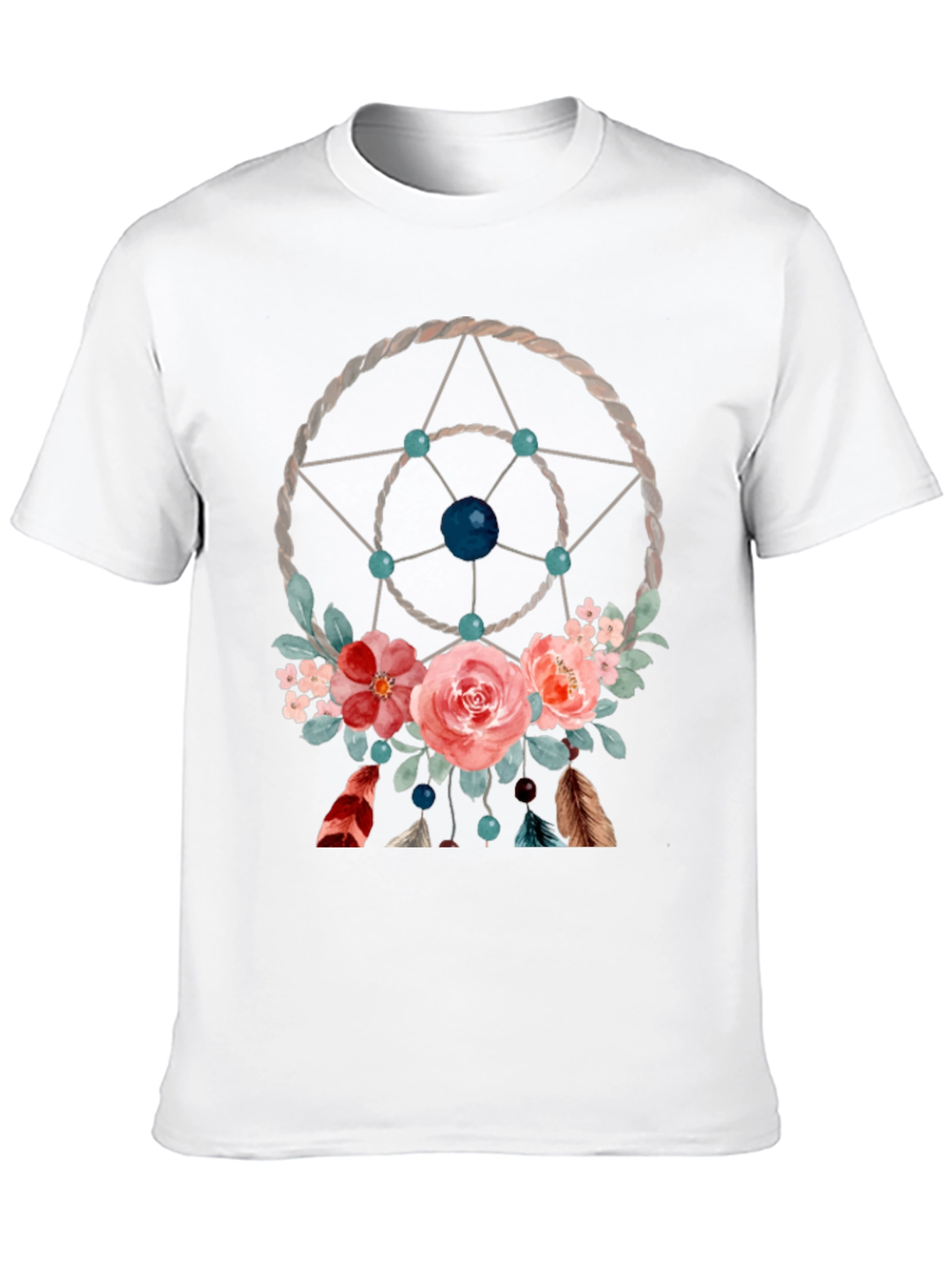 Black Dreamcatcher Floral Graphic Tee view 10
