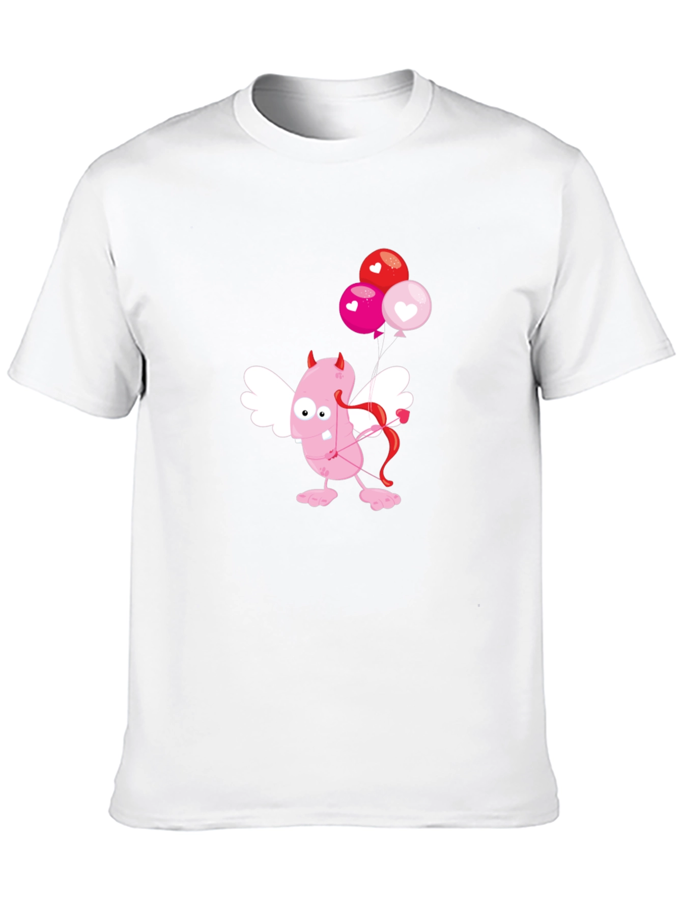 Black Cupid Monster Valentine's Day Black T-Shirt view 10