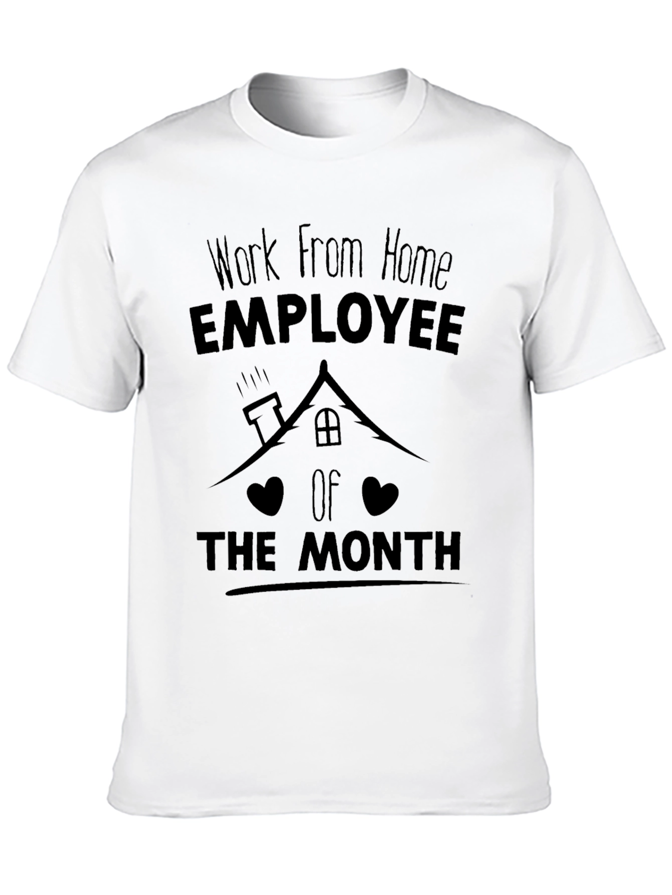 Black Work From Home Employee T-Shirt view 10