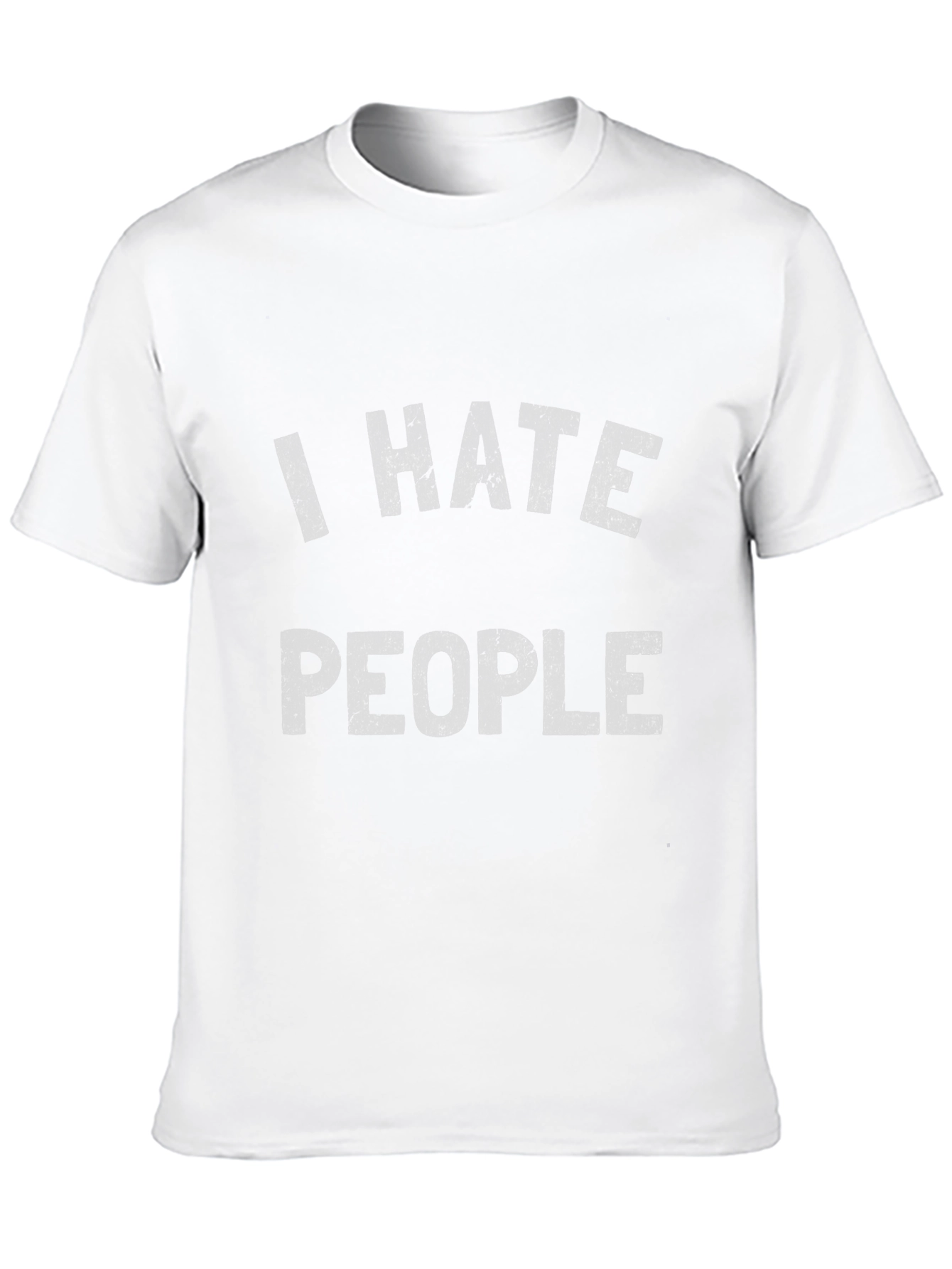 Black I Hate People Graphic Tee - Black Cotton Casual Shirt view 10