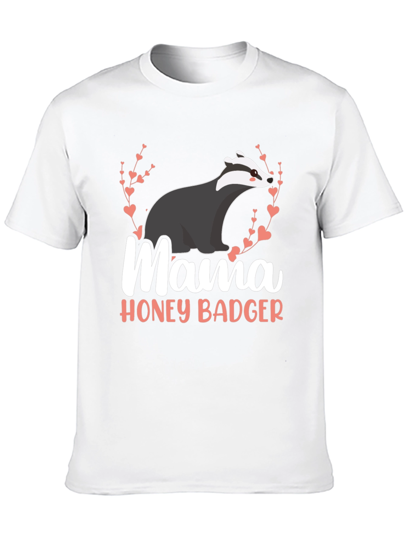 Black Mama Honey Badger T-Shirt - Cute Badger Design view 10