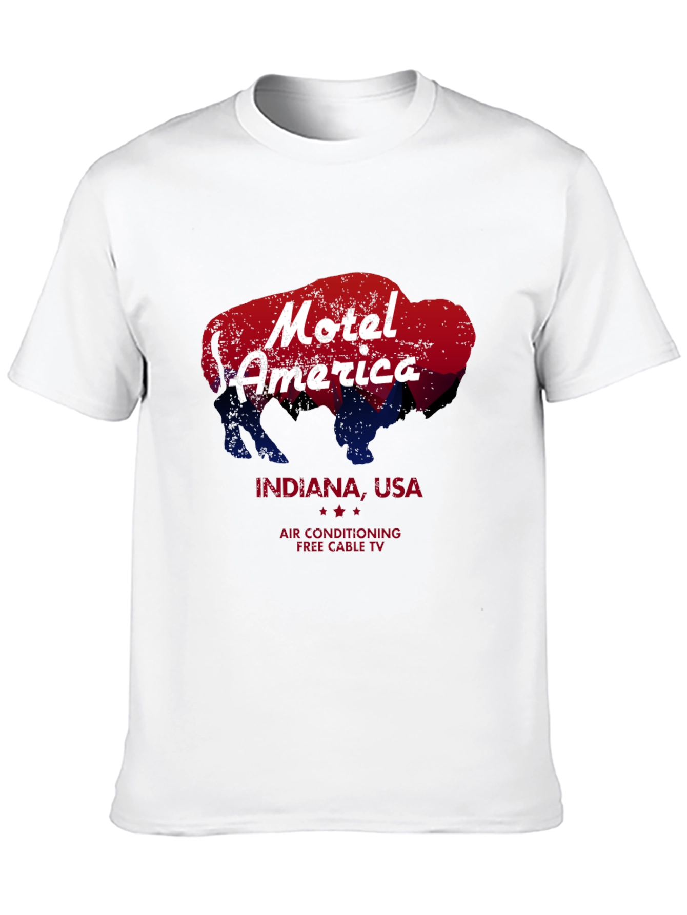Black Motel America Indiana Bison T-Shirt view 10