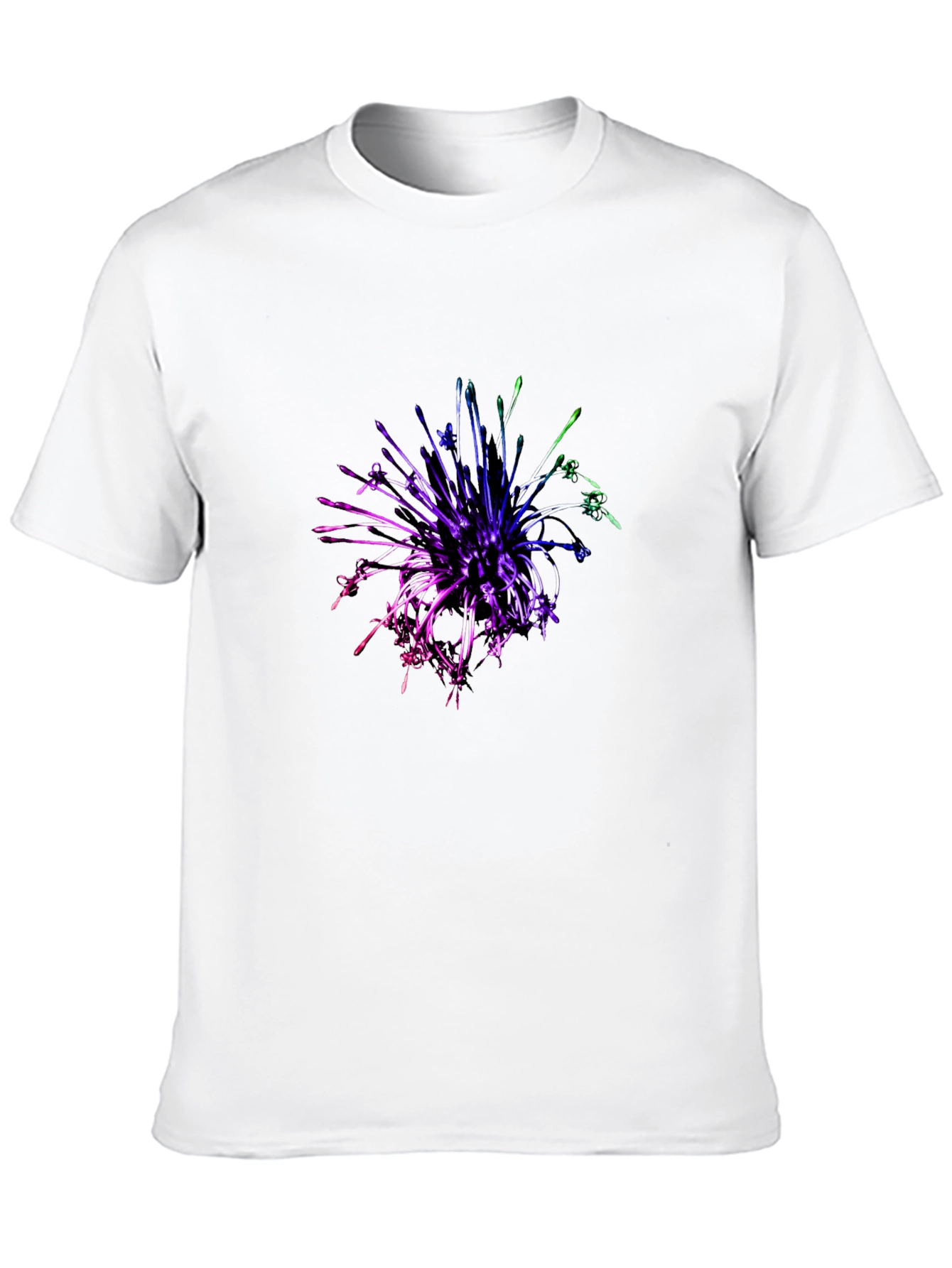 Black Abstract Floral T-Shirt - Black view 10