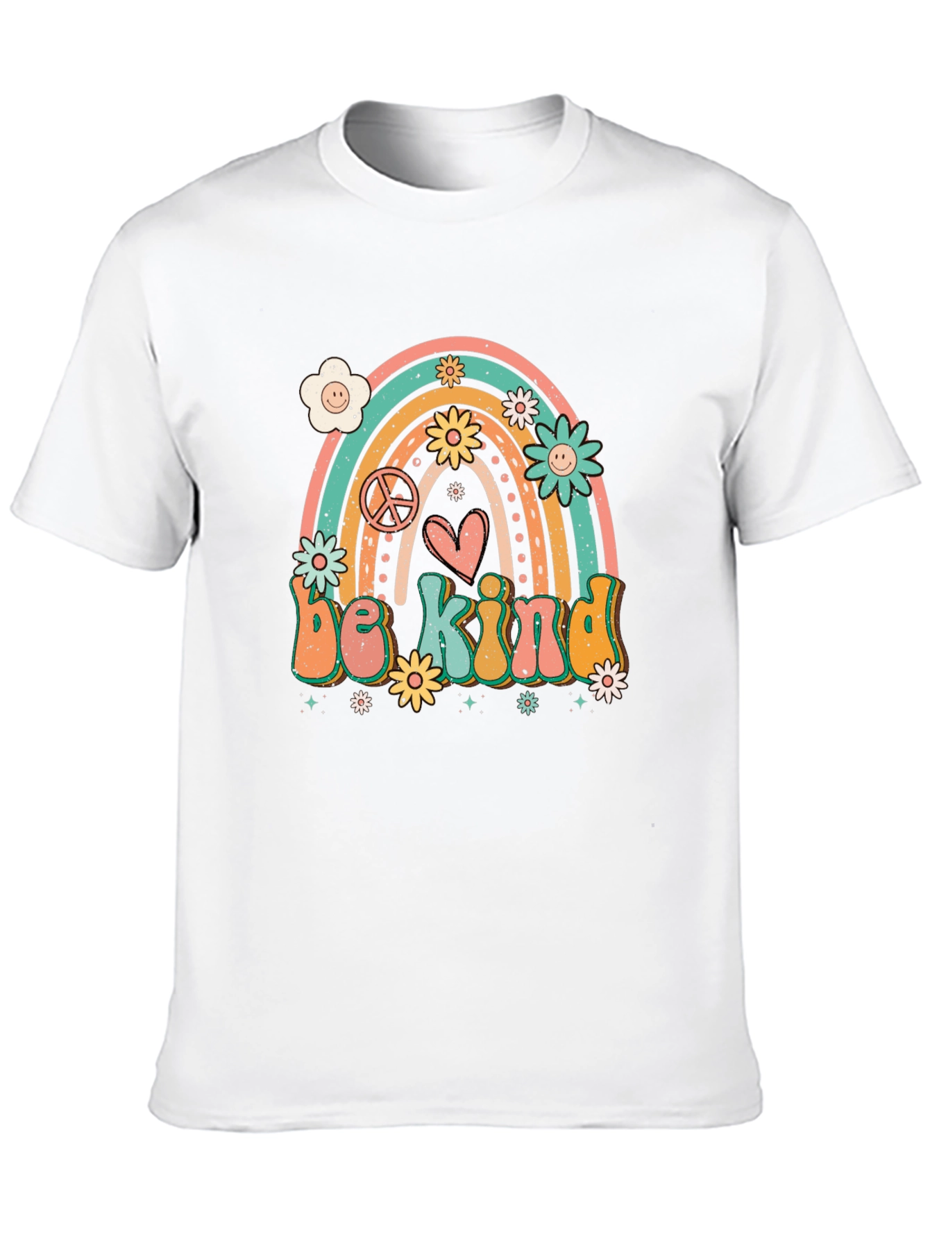 Black Be Kind Rainbow Graphic Tee - Black T-Shirt view 10