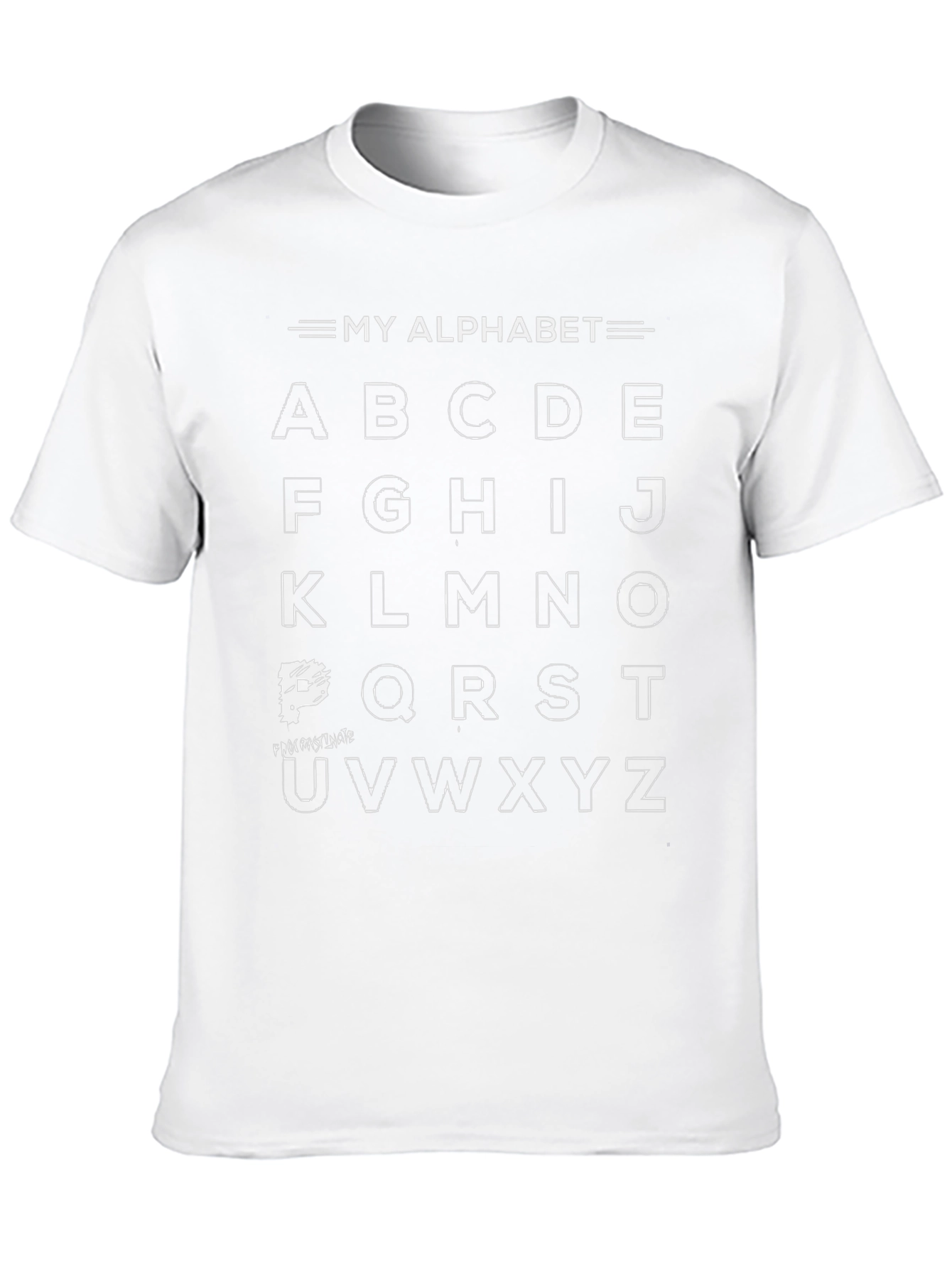 Black My Alphabet T-Shirt - Fun Graphic Tee view 10