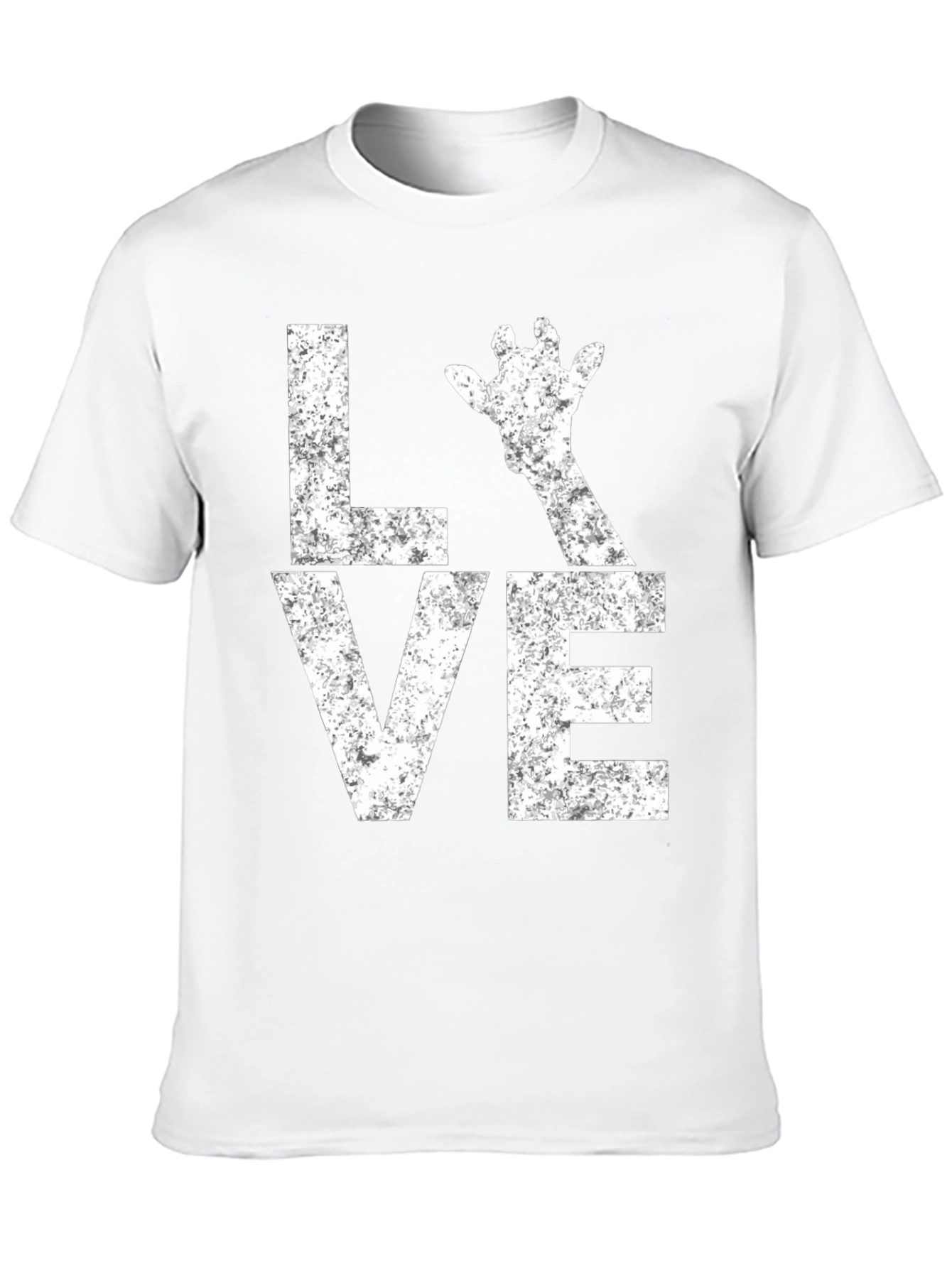 Black Love Giraffe Graphic Tee - Black Cotton Blend view 10