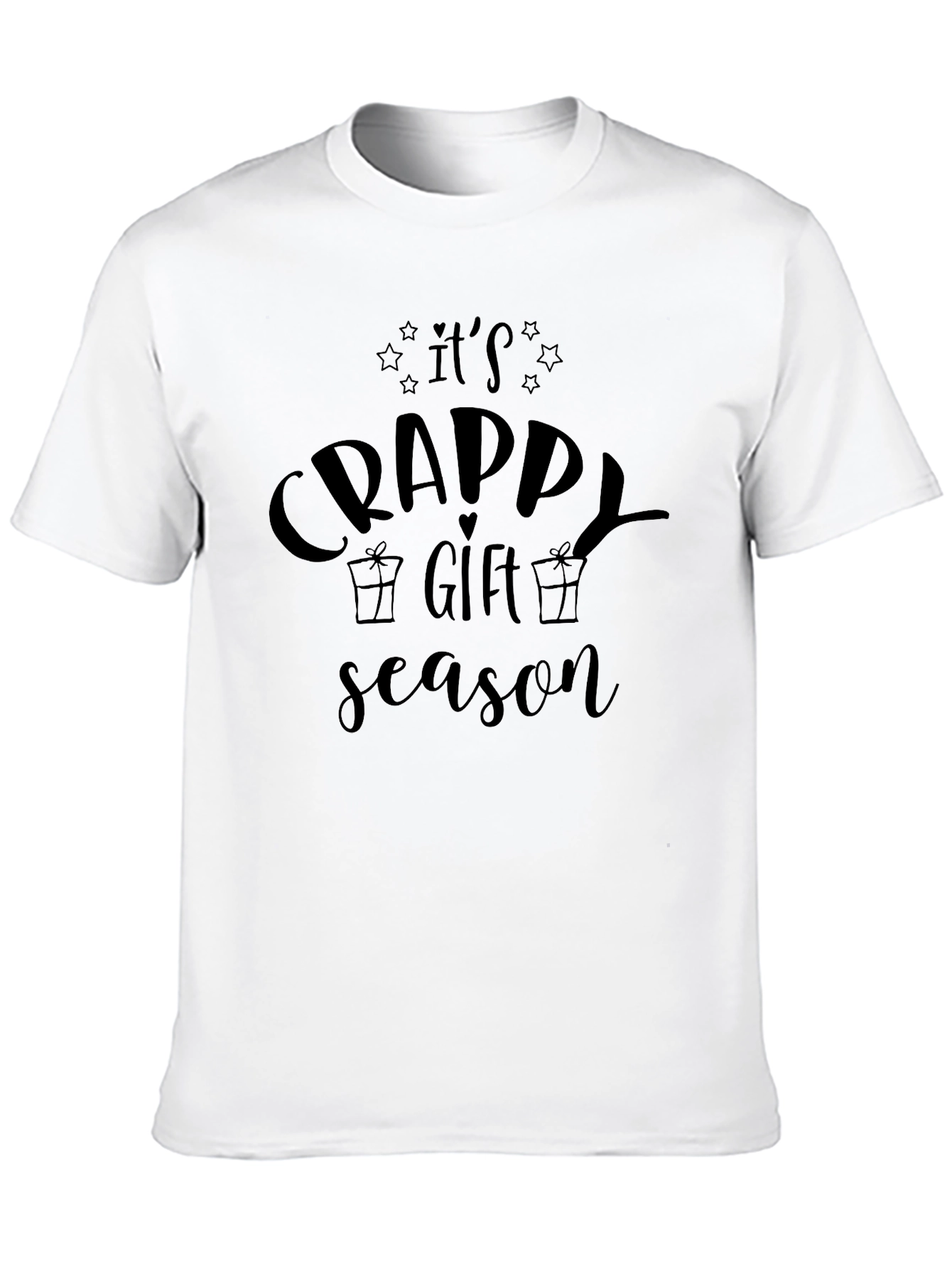 Black It's Crappy Gift Season T-Shirt, Funny Holiday Tee view 10