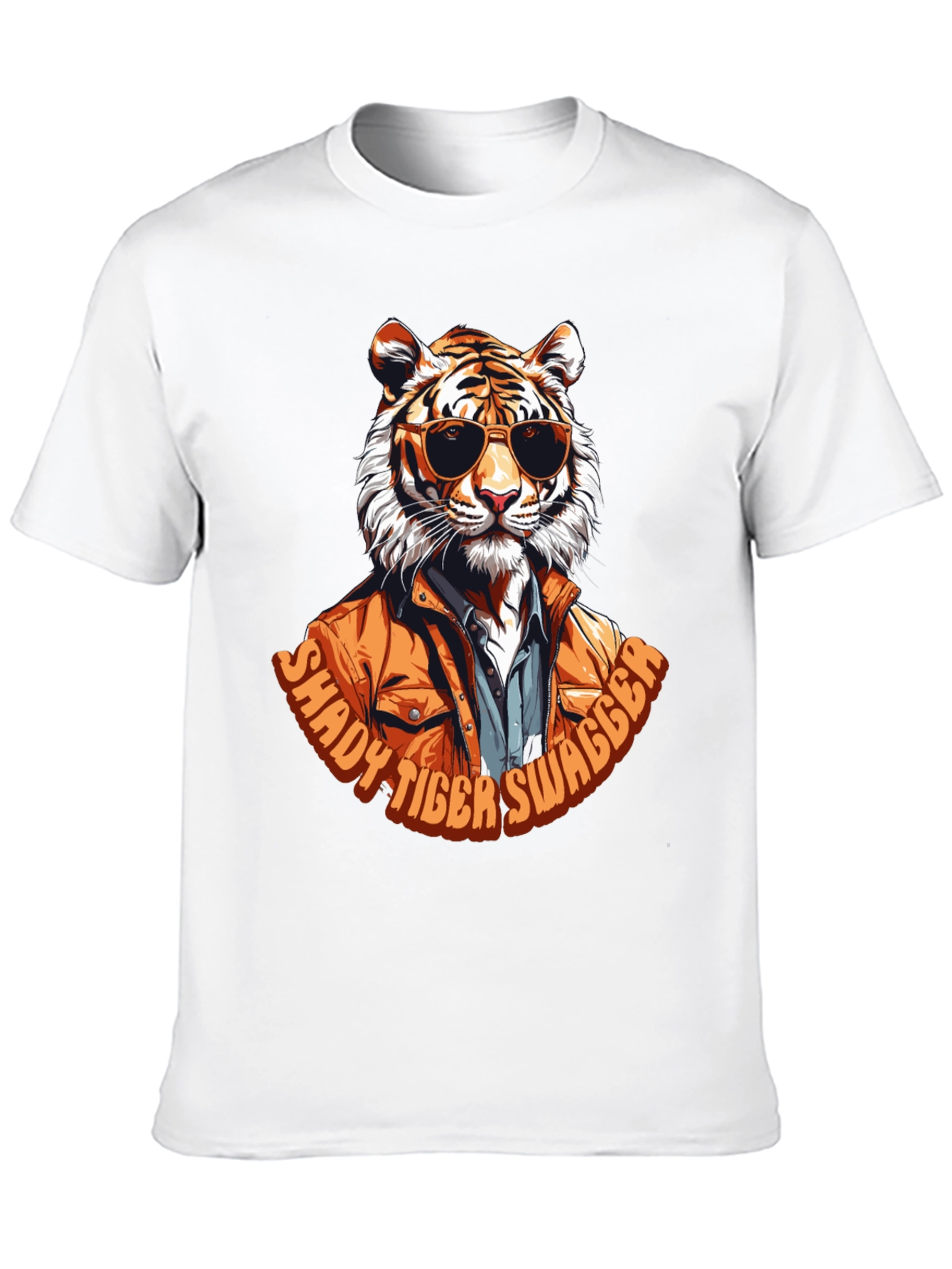 Black Shady Tiger Swagger T-Shirt view 10