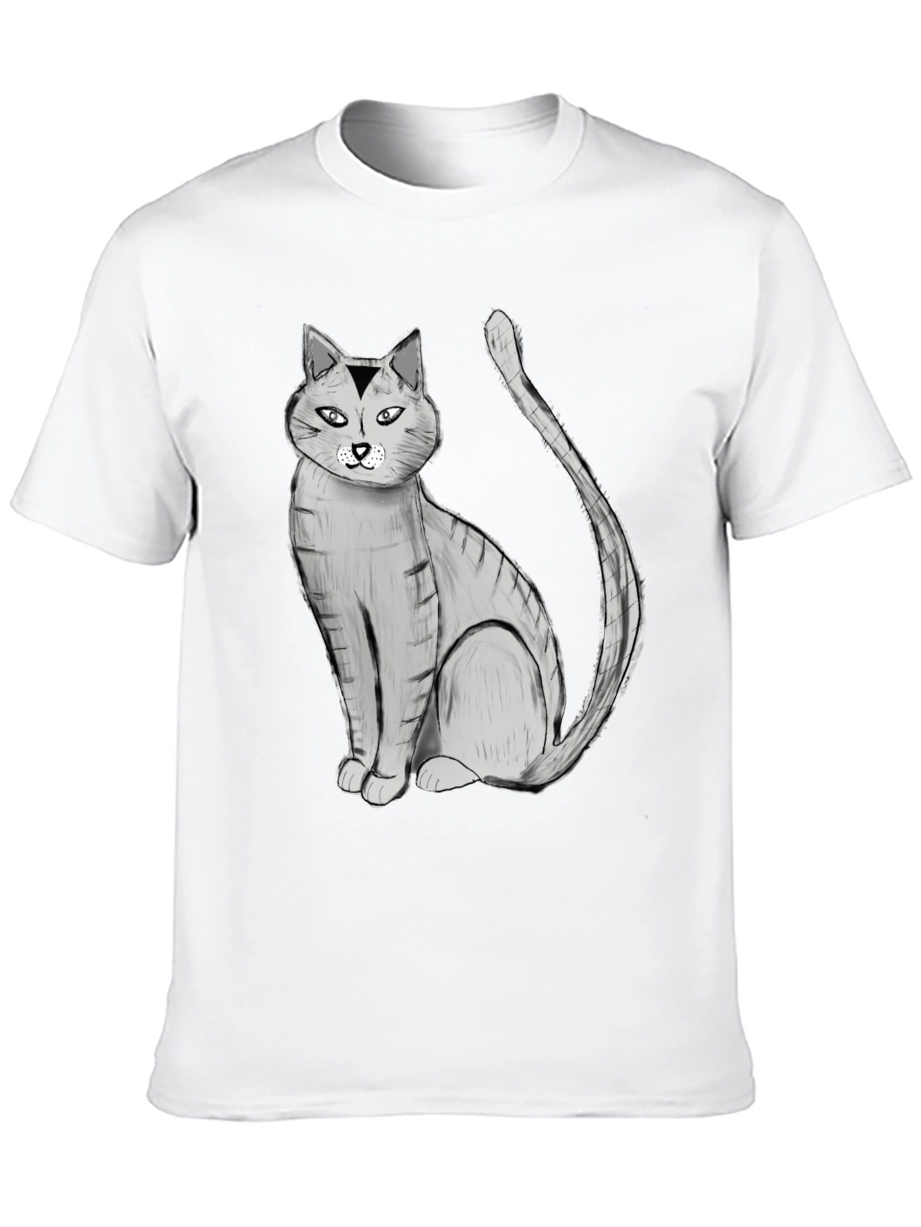 Black Black Cat Graphic Tee - Unisex Cotton Blend T-Shirt view 10