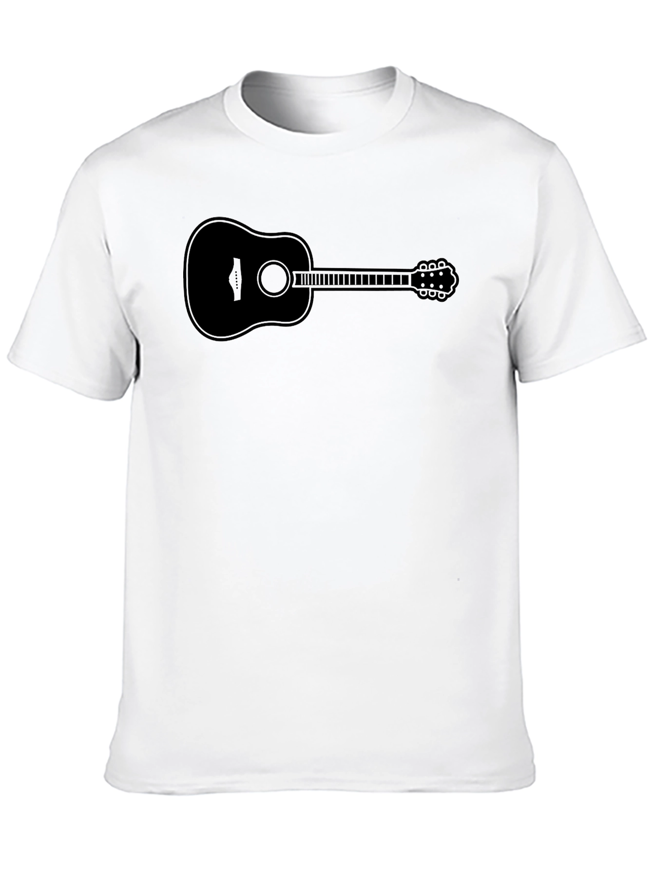 Black Guitar Graphic Tee - Classic Black T-Shirt view 10