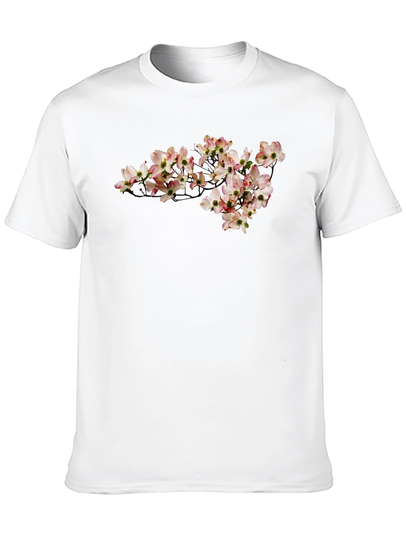 Black Dogwood Floral Print Black T-Shirt view 10