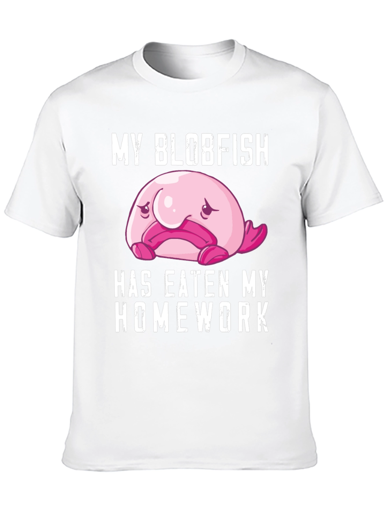 Black My Blobfish Ate My Homework T-Shirt view 10