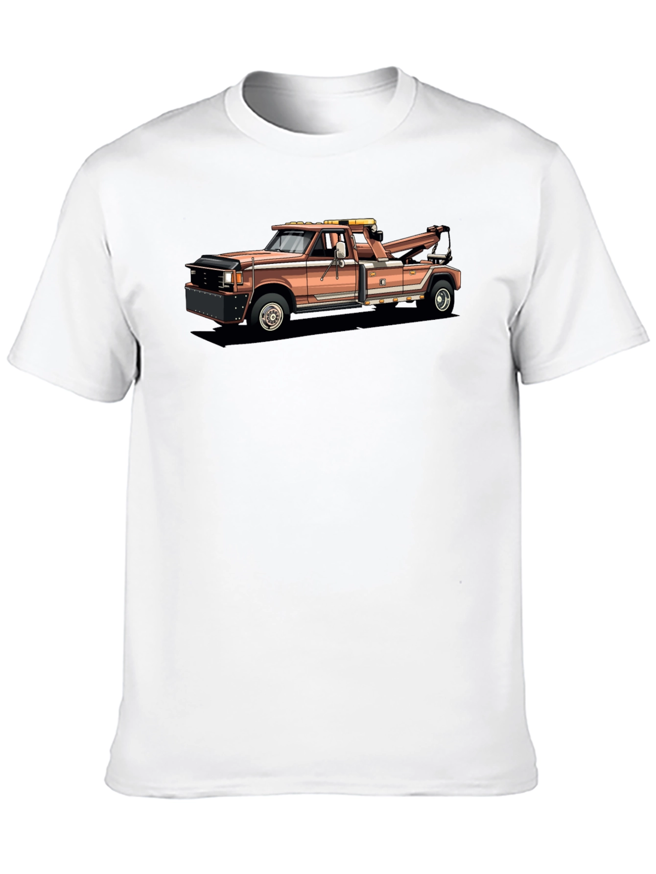 Black Vintage Tow Truck Graphic T-Shirt - Black view 10