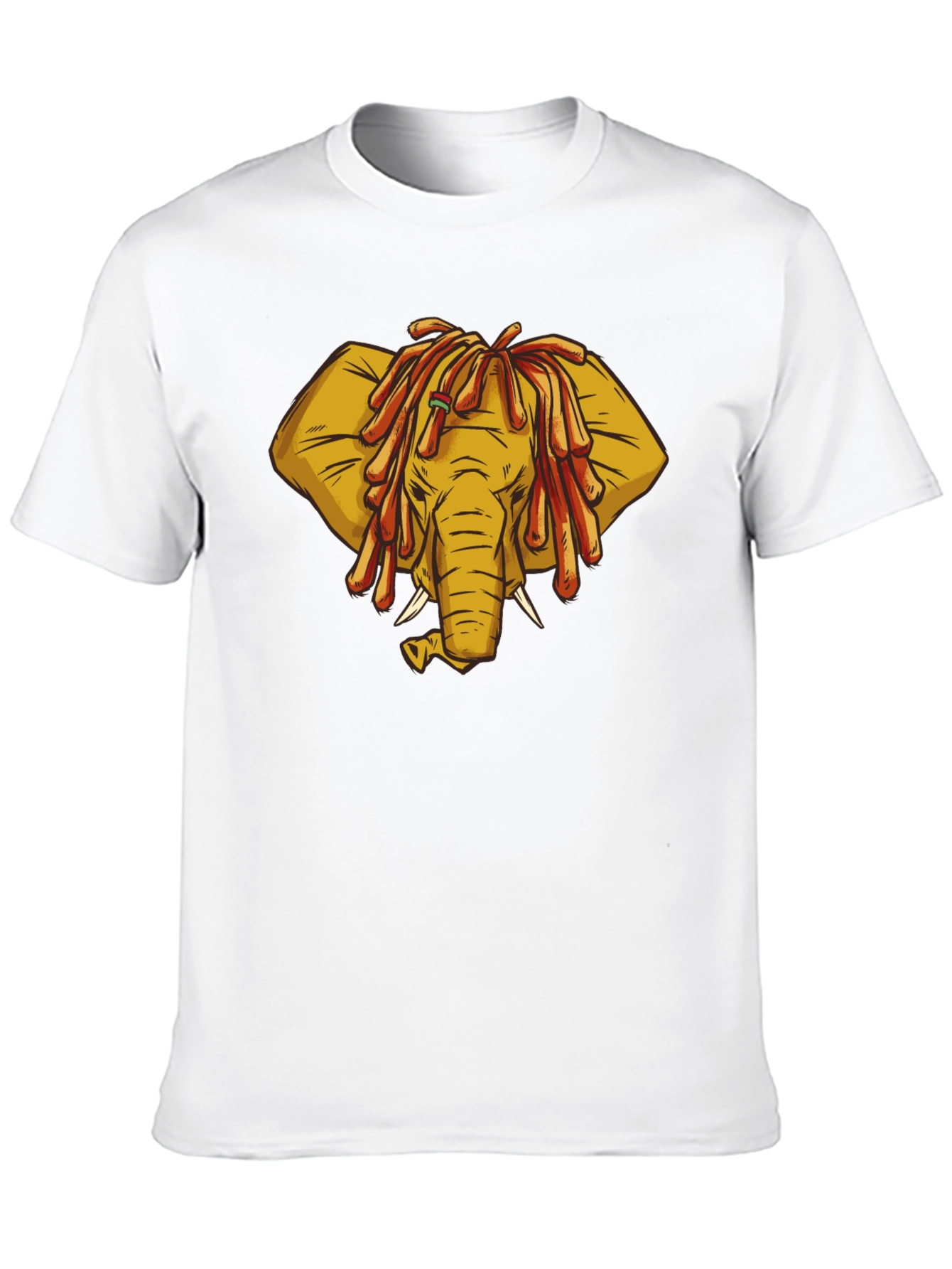 Black Rasta Elephant Graphic Tee - Unique Design! view 10