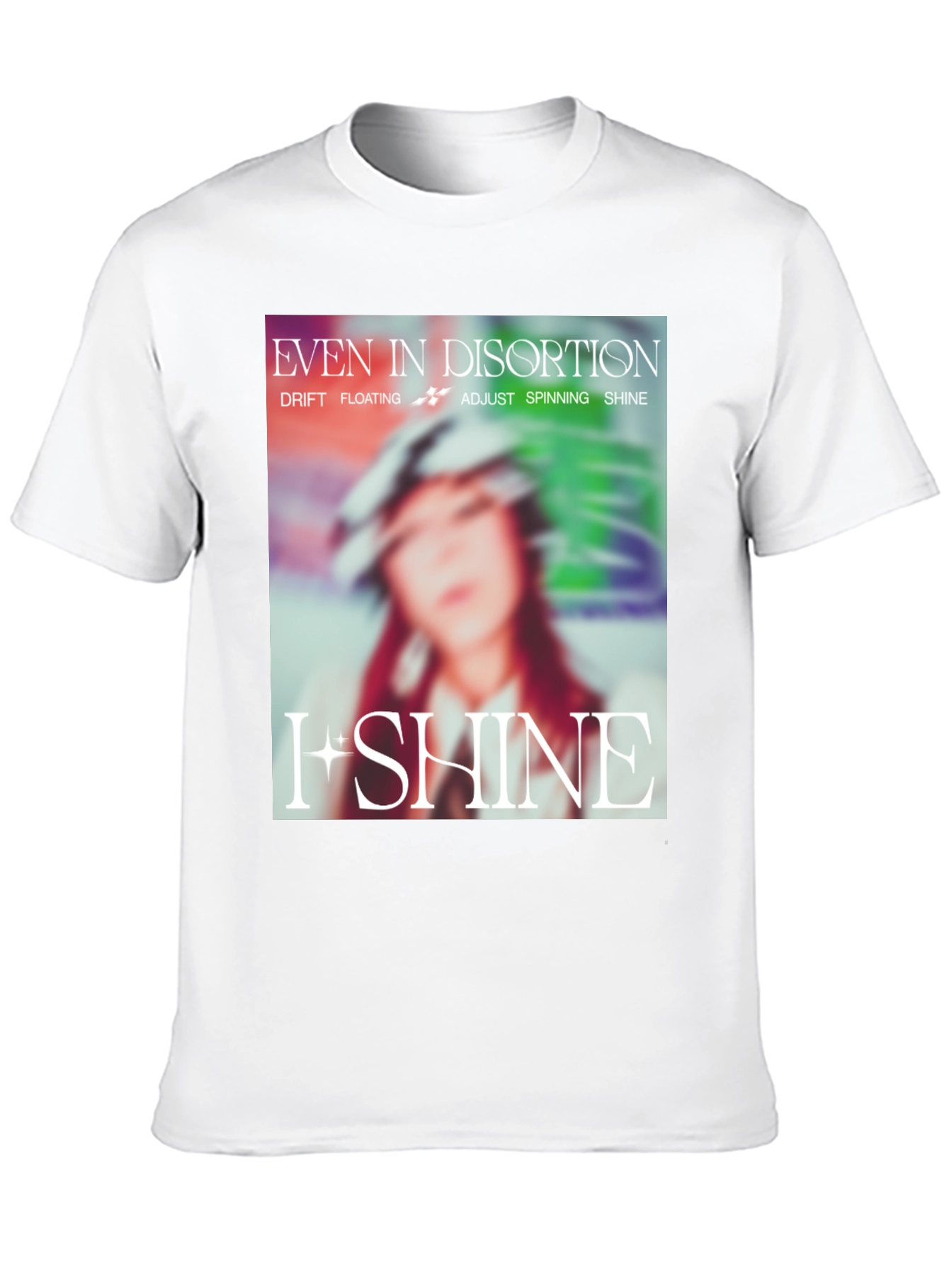 Black Even in Distortion I Shine Black T-Shirt view 10