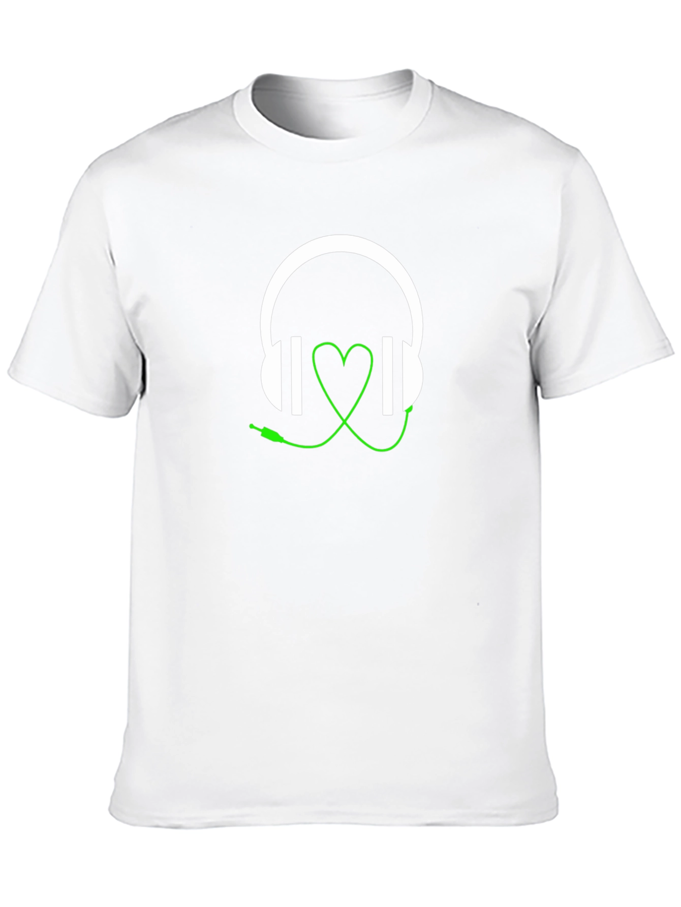 Black Headphones Heartbeat Graphic Tee view 10