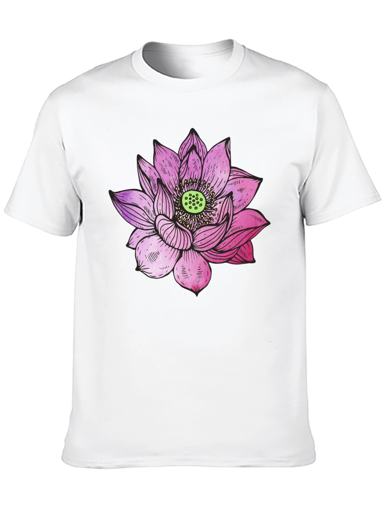 Black Lotus Flower Graphic Tee view 10