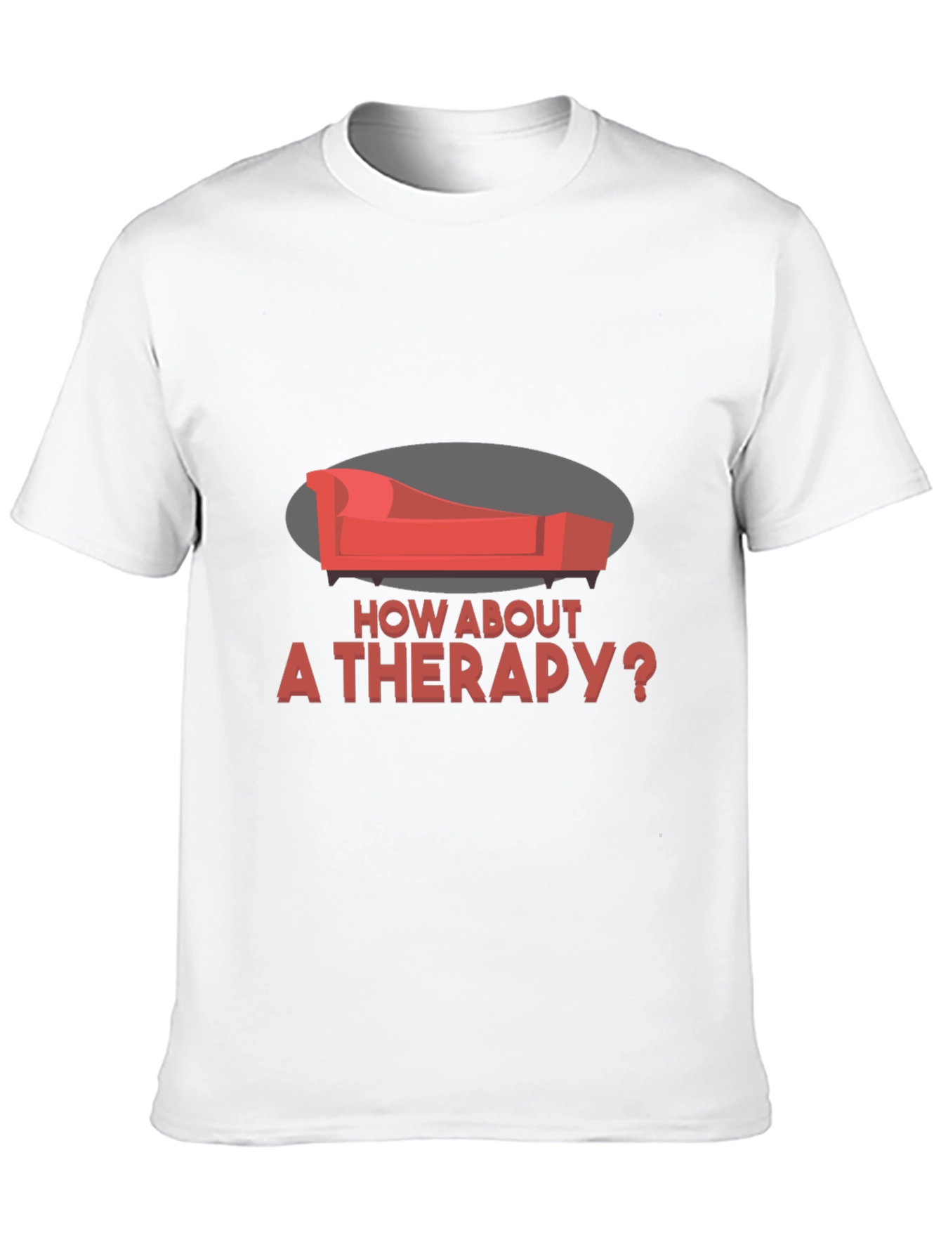 Black Therapy Couch Graphic Tee - Unique Design view 10