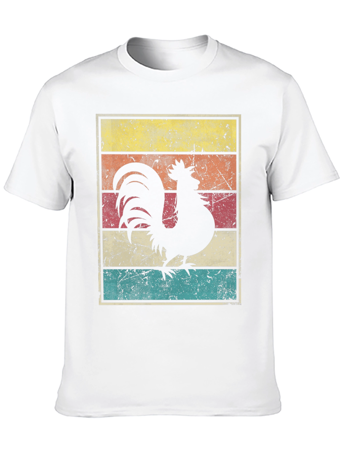 Black Retro Rooster Graphic Tee view 10