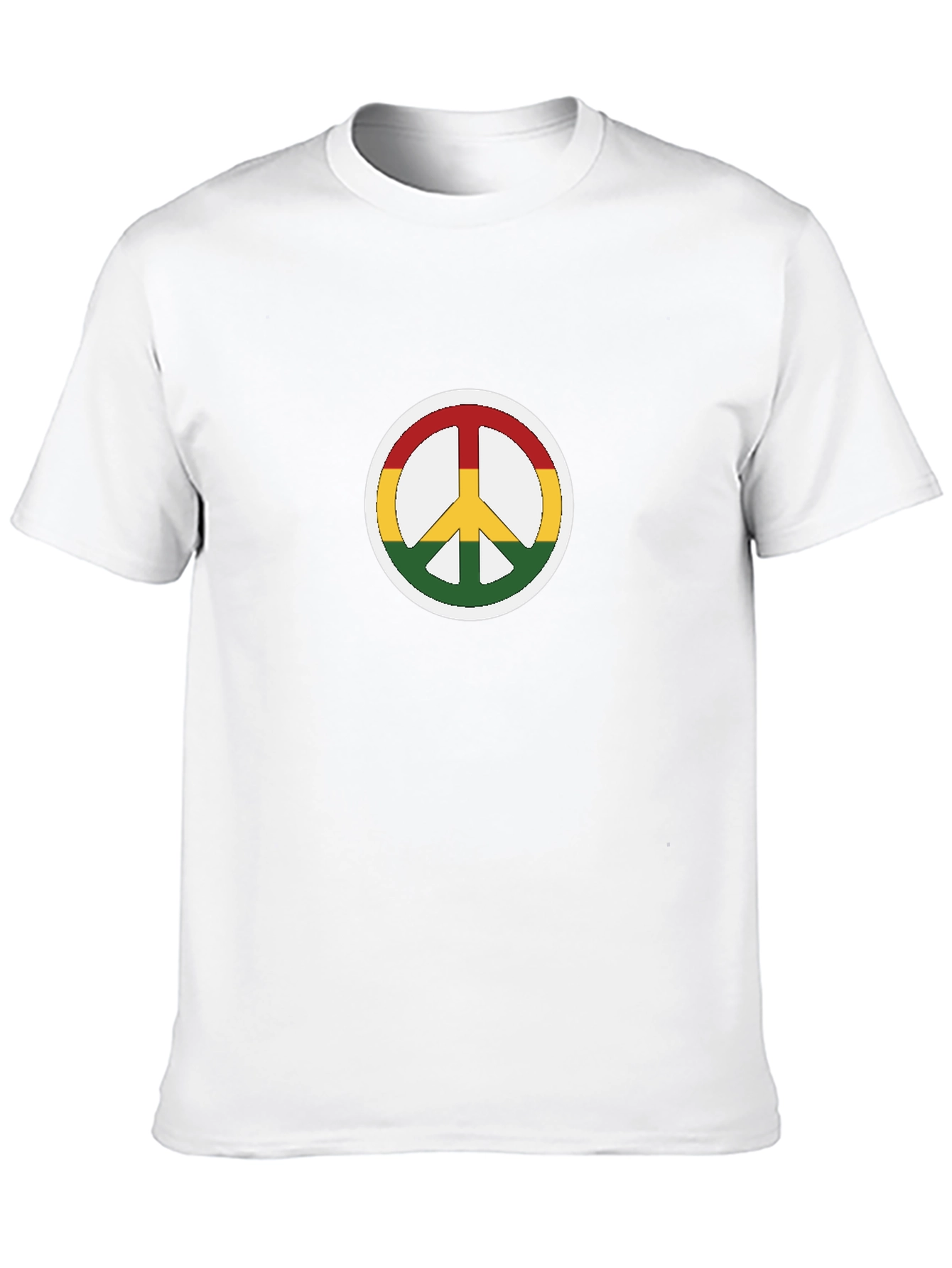 Black Rasta Peace Sign Graphic Tee view 10