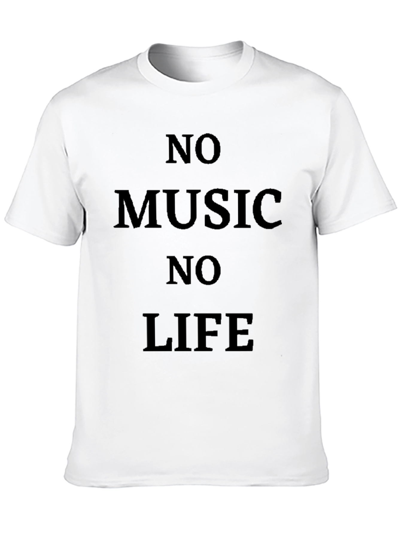 Black No Music No Life Black Graphic T-Shirt view 10