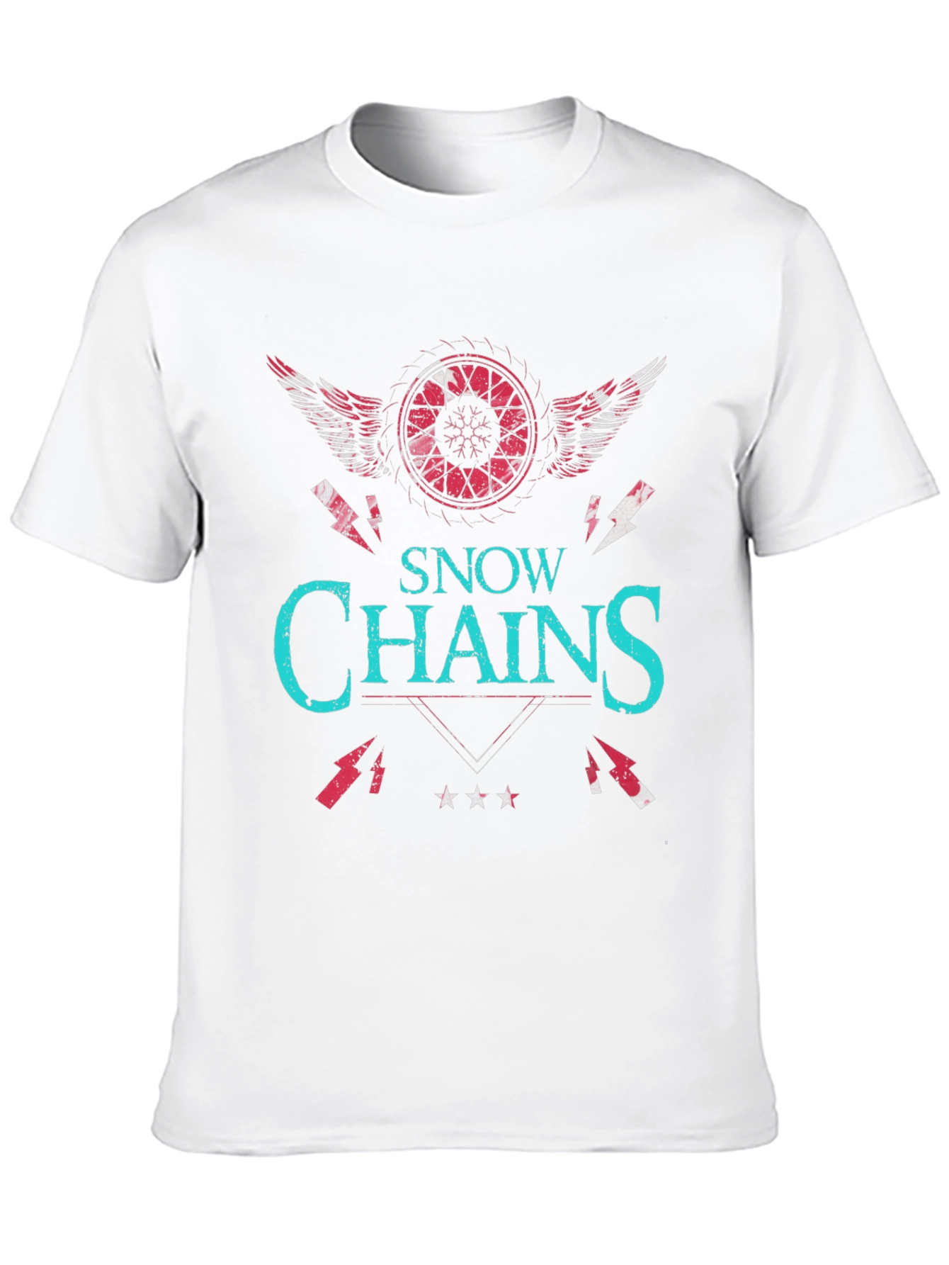 Black Snow Chains Graphic T-Shirt - Unique Design view 10