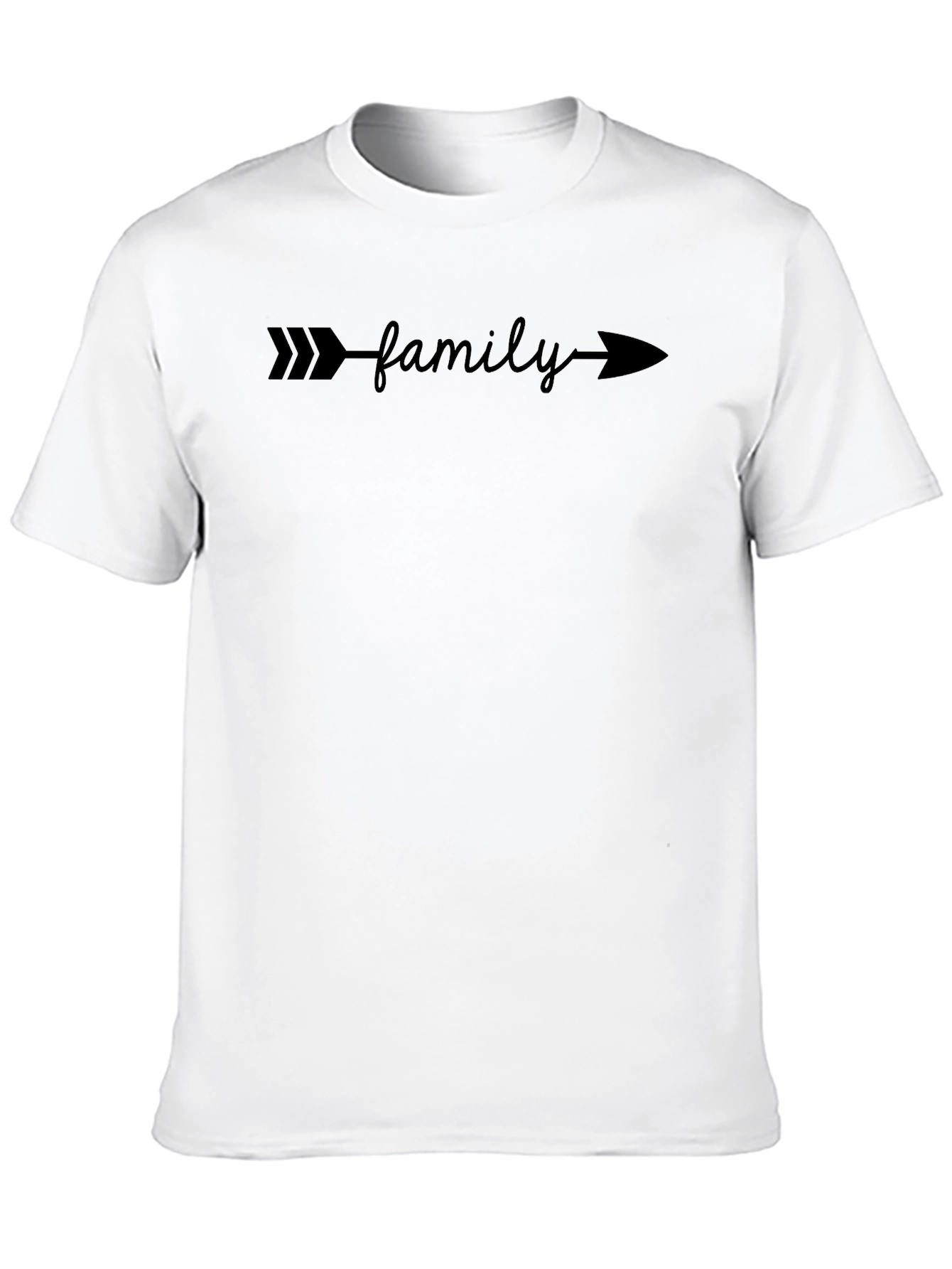 Family Arrow Graphic Tee - Soft Black T-Shirt - 10