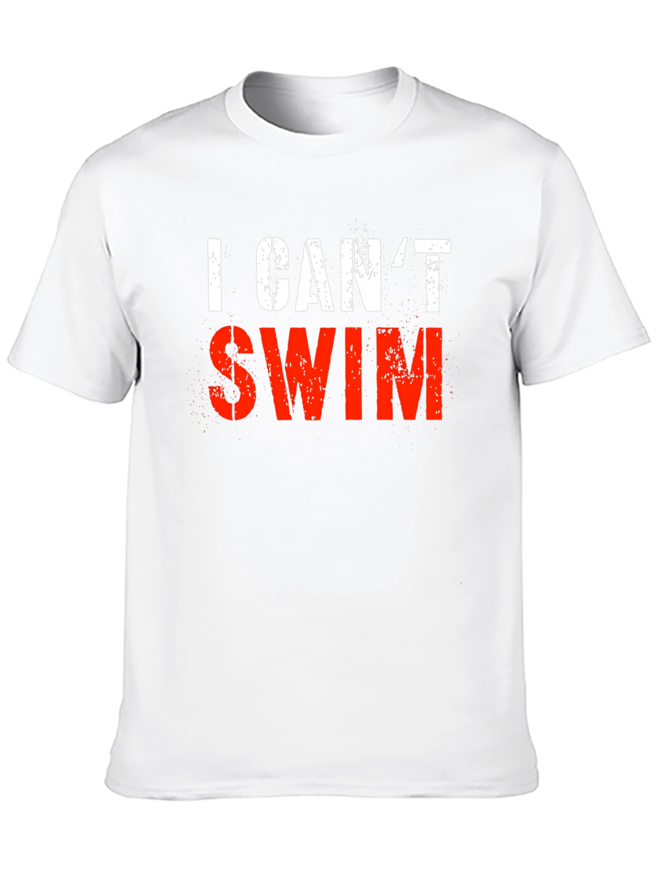 Black I Can't Swim Graphic Tee - Black Cotton T-Shirt view 10