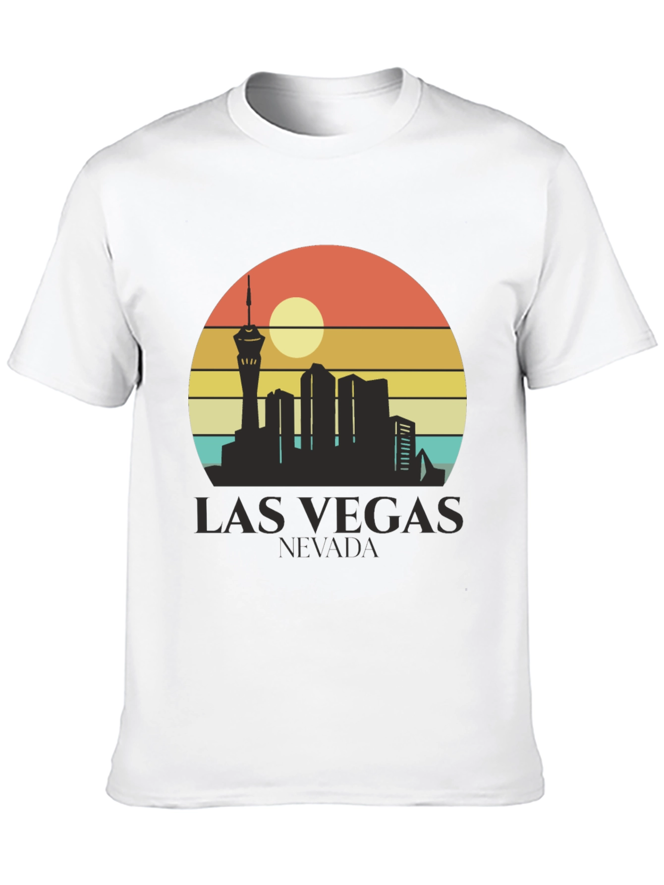 Black Las Vegas Nevada Skyline Graphic Tee view 10