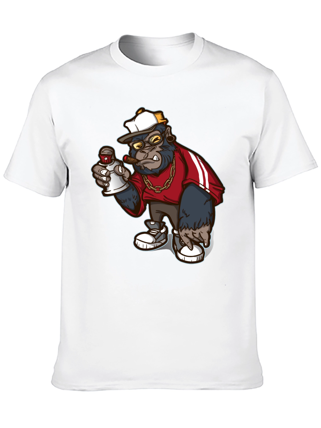Black Cool Gorilla Graphic Tee - Streetwear Style view 10