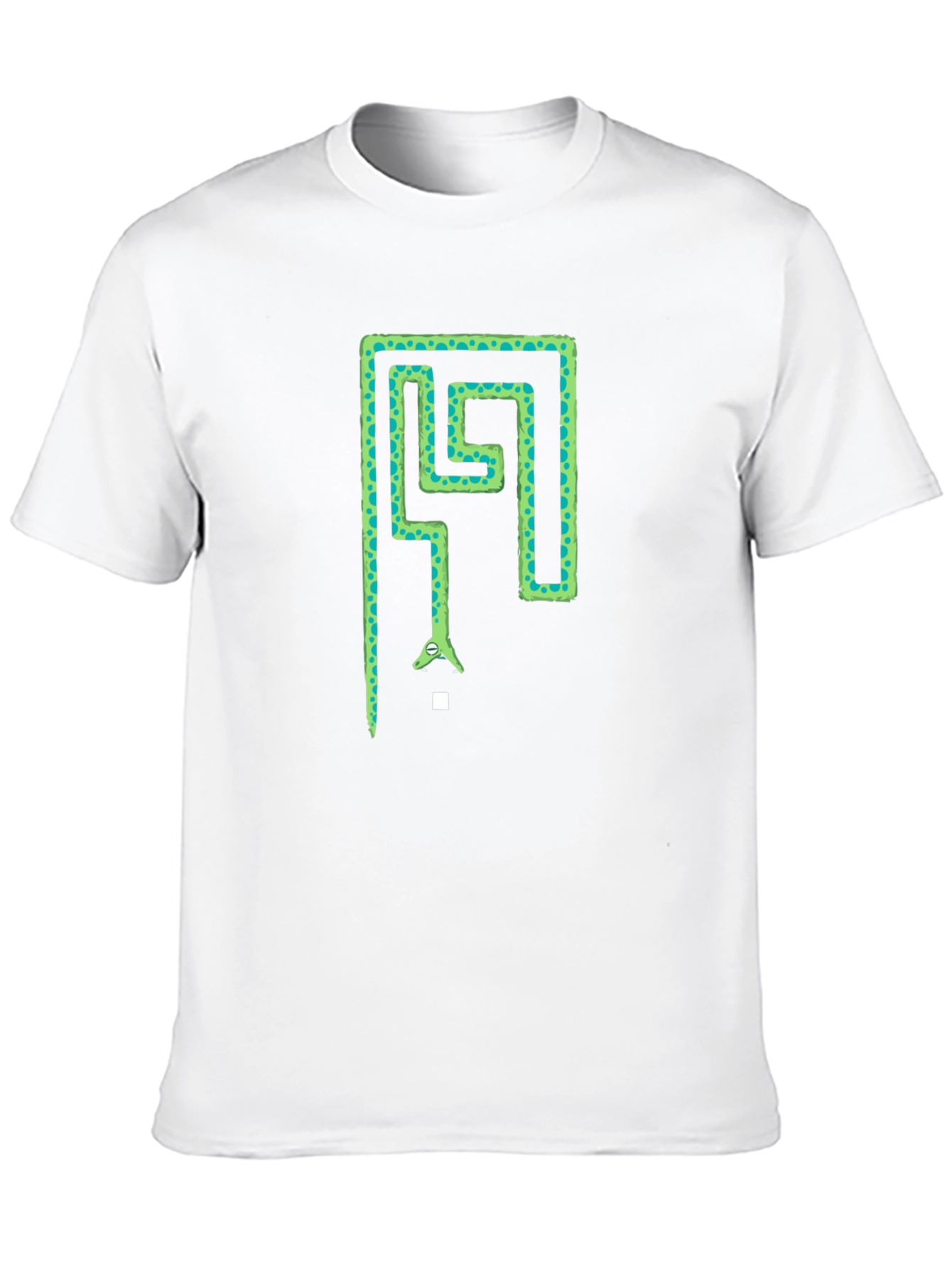 Snake Maze Graphic Tee - Black Cotton T-Shirt - 10