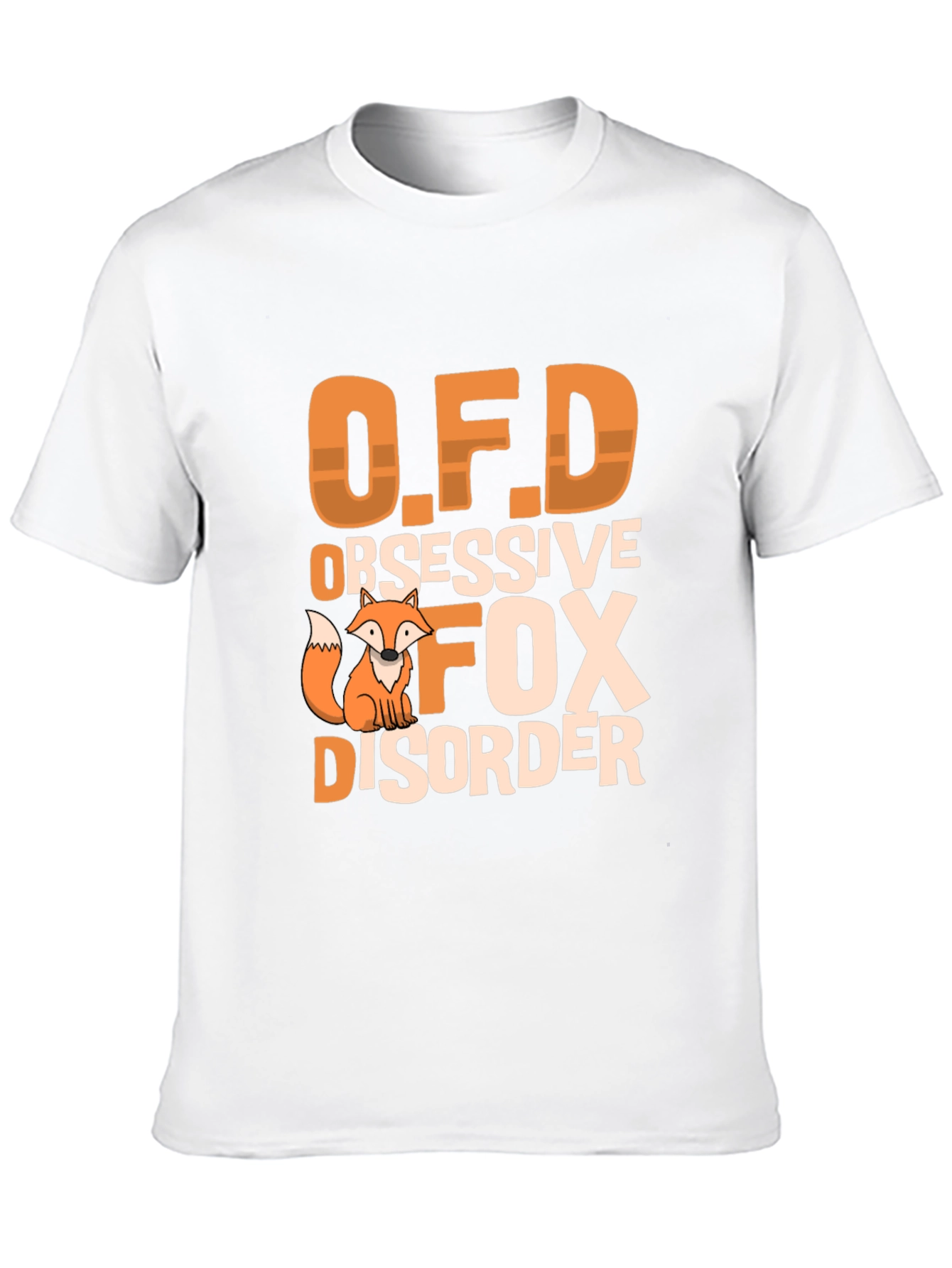 Black Obsessive Fox Disorder Black T-Shirt view 10