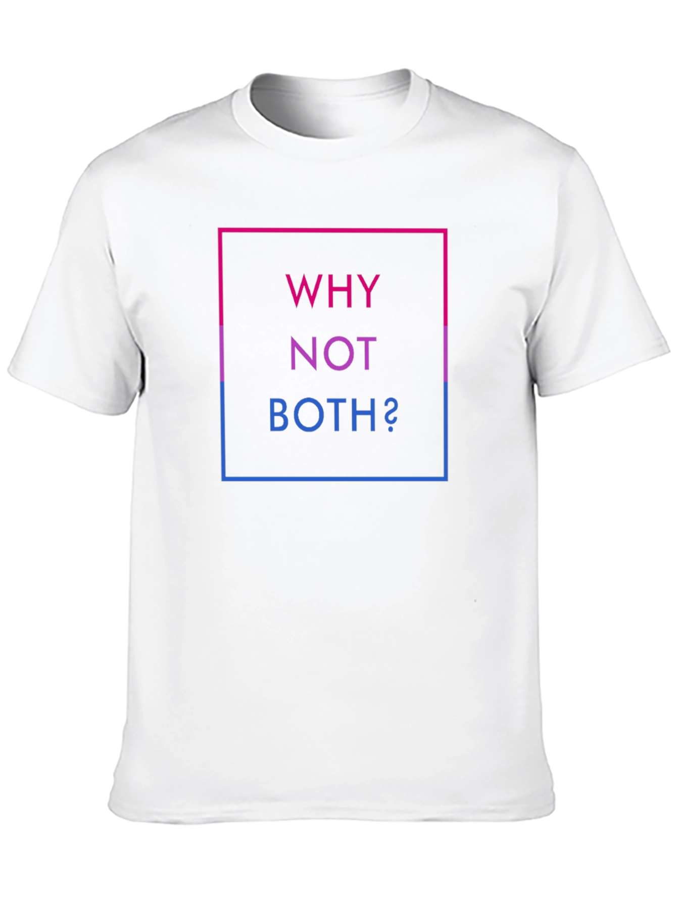 Black Why Not Both? Bisexual Pride T-Shirt view 10