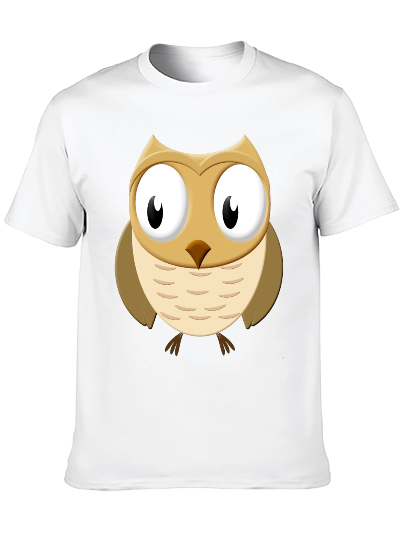 Black Cute Cartoon Owl Graphic Tee - Black Cotton Casual Shirt view 10