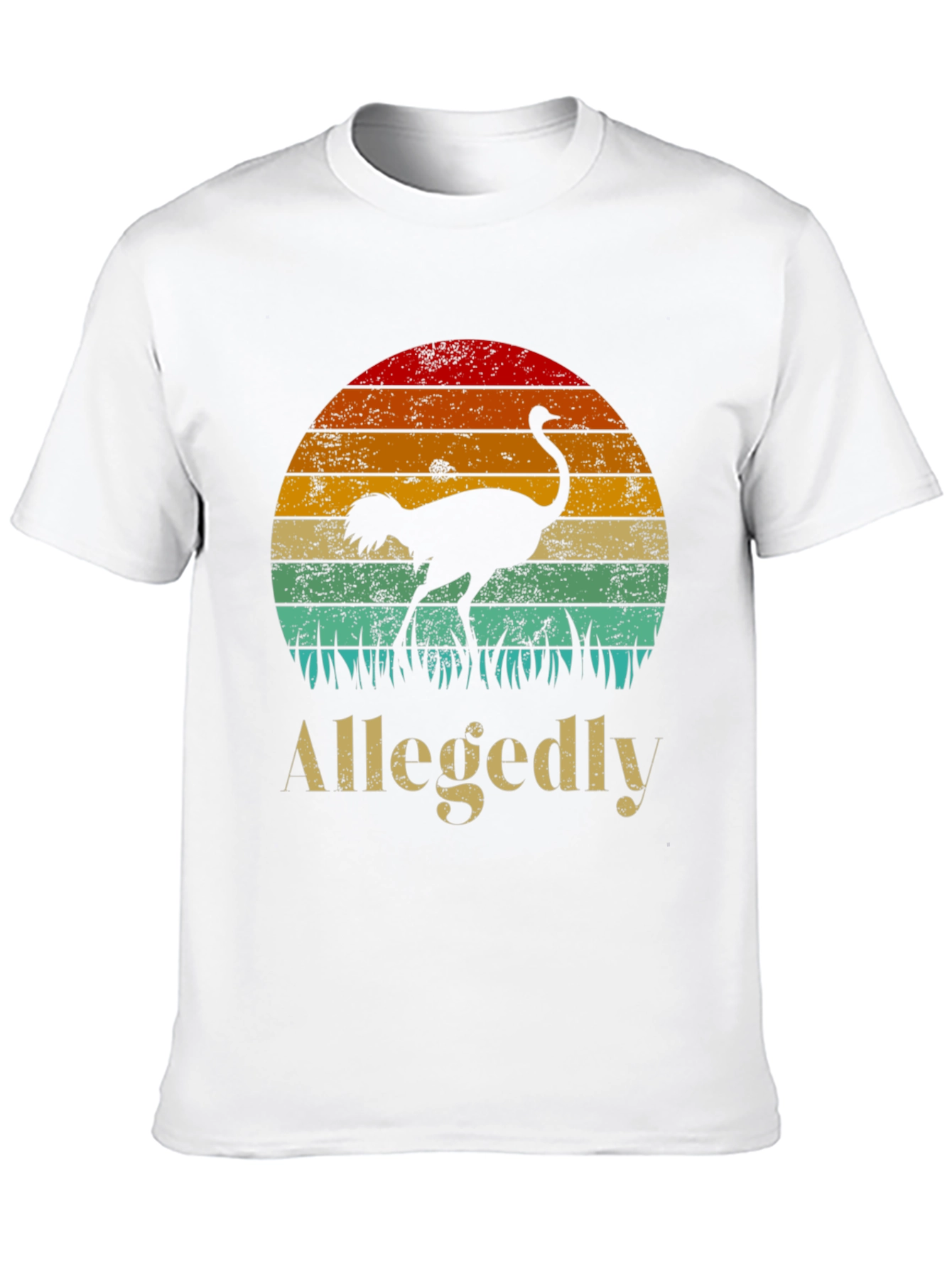 Black Allegedly Ostrich Sunset Graphic Tee view 10