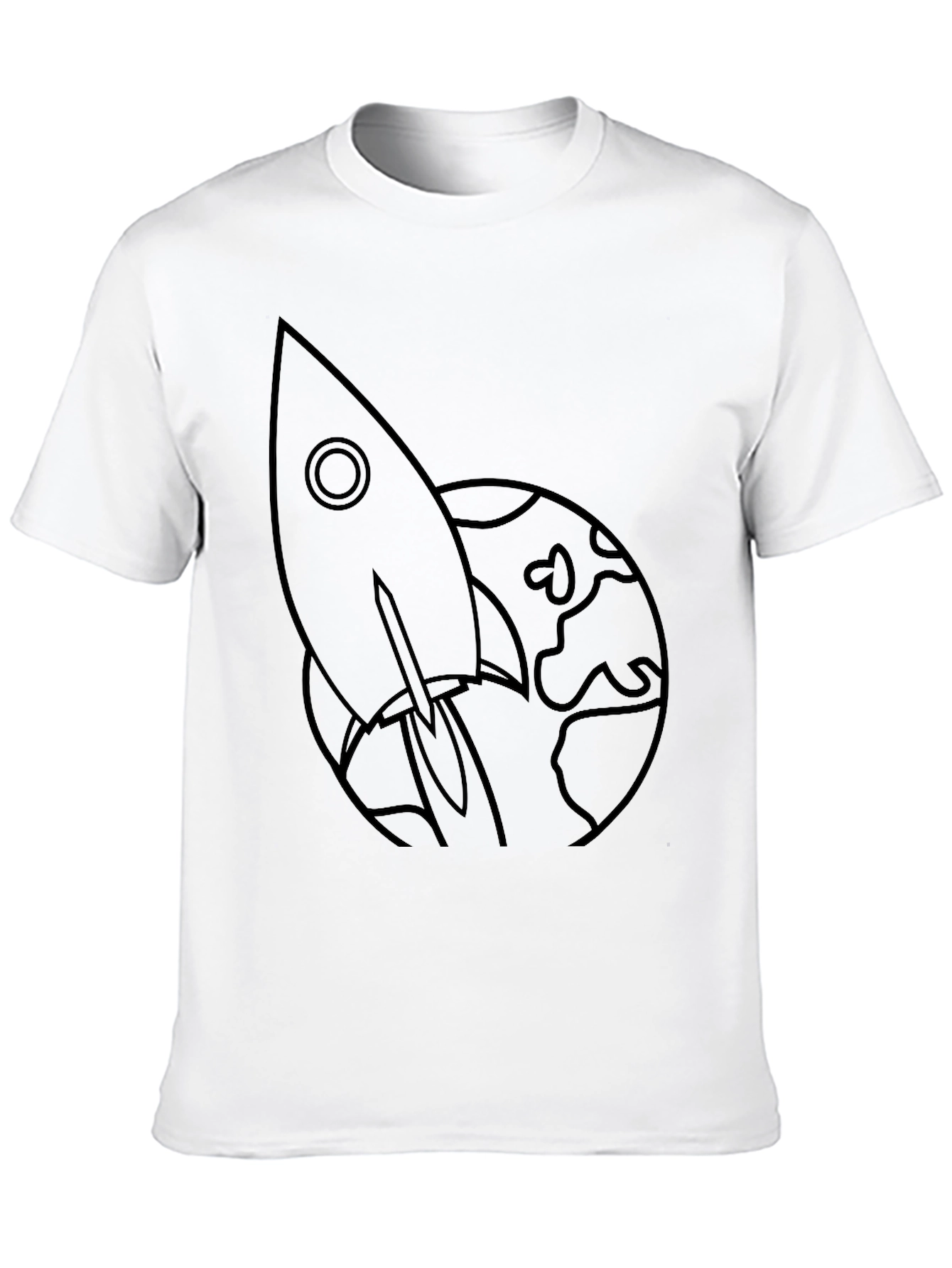 Rocket to the Moon Black Graphic Tee - 10