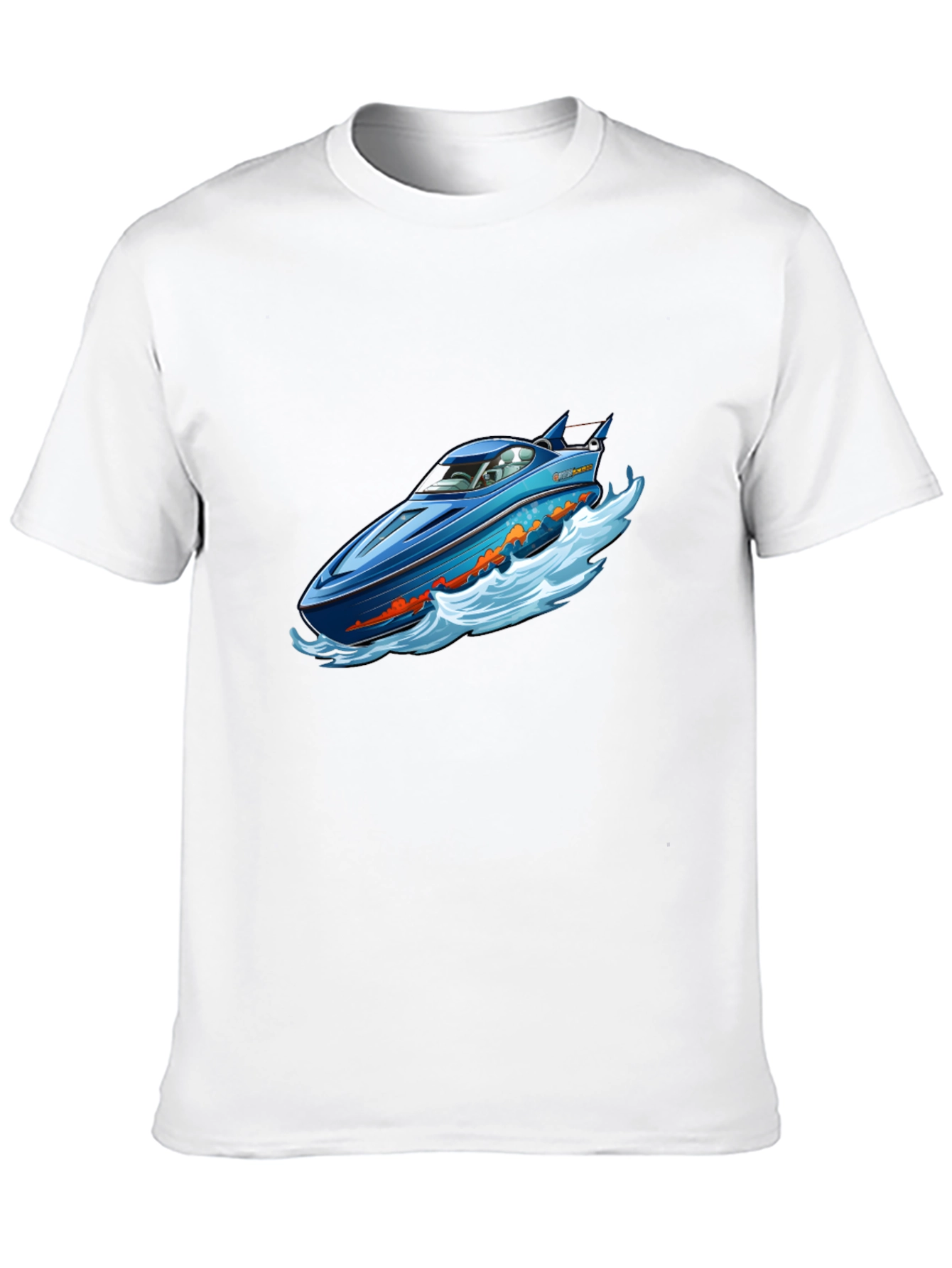 Black Blue Speedboat T-Shirt view 10