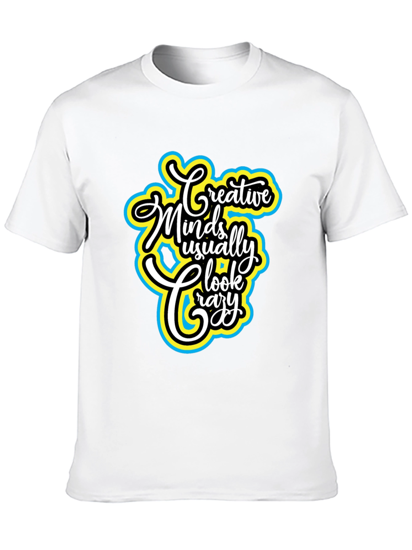 Black Creative Minds T-Shirt - Black Cotton Tee view 10