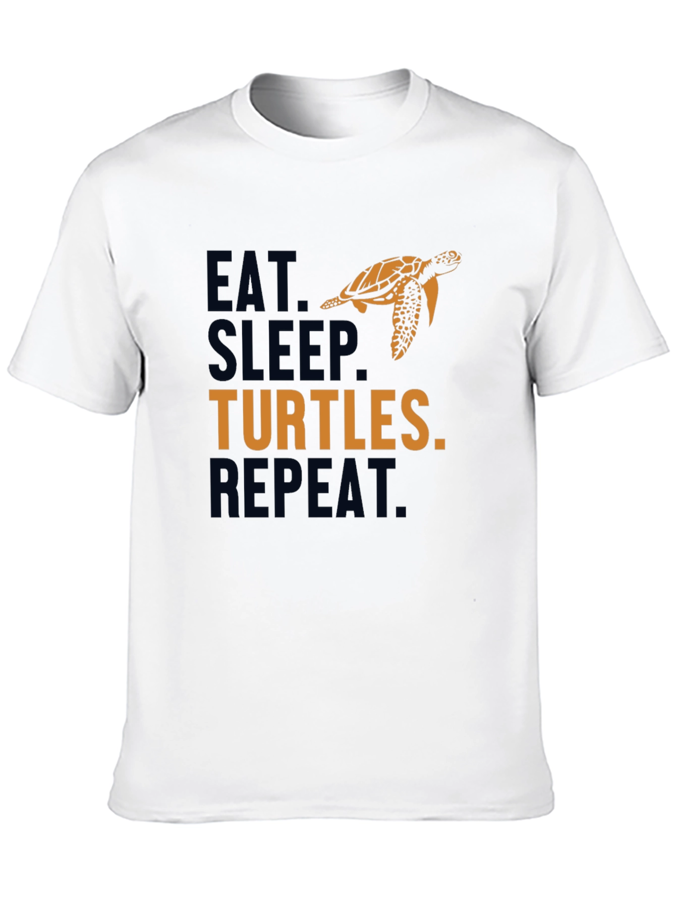 Black Eat Sleep Turtles Repeat Black Graphic Tee view 10