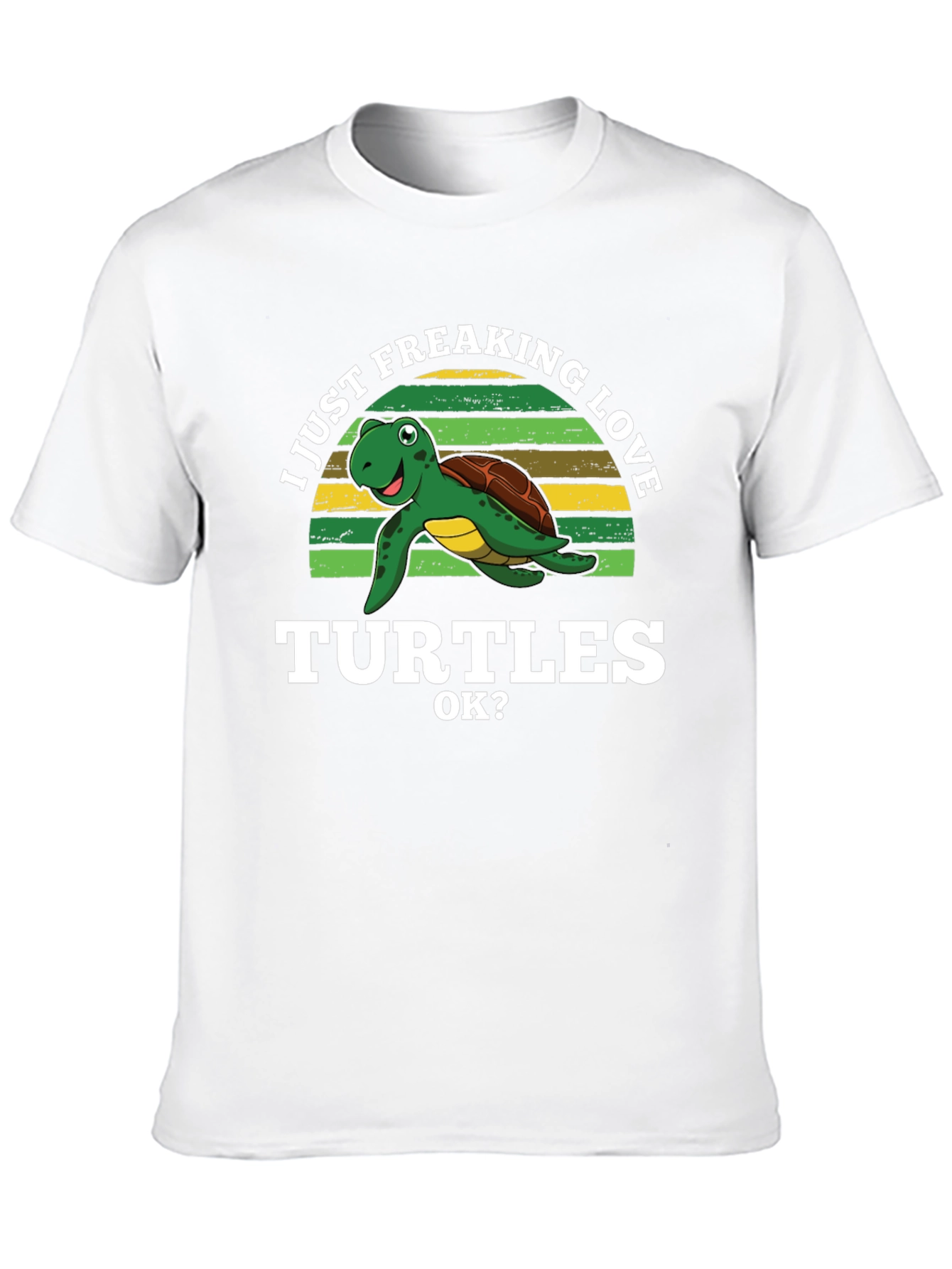 Black I Just Freaking Love Turtles Graphic T-Shirt view 10