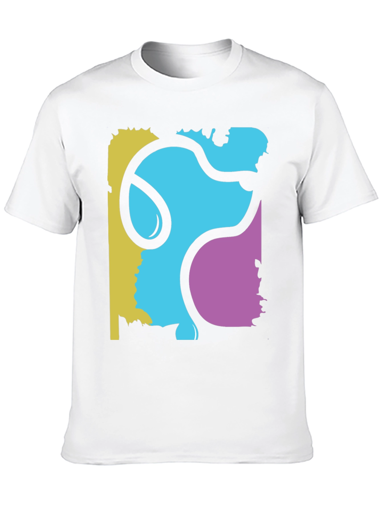 Black Abstract Graphic Print Black T-Shirt view 10