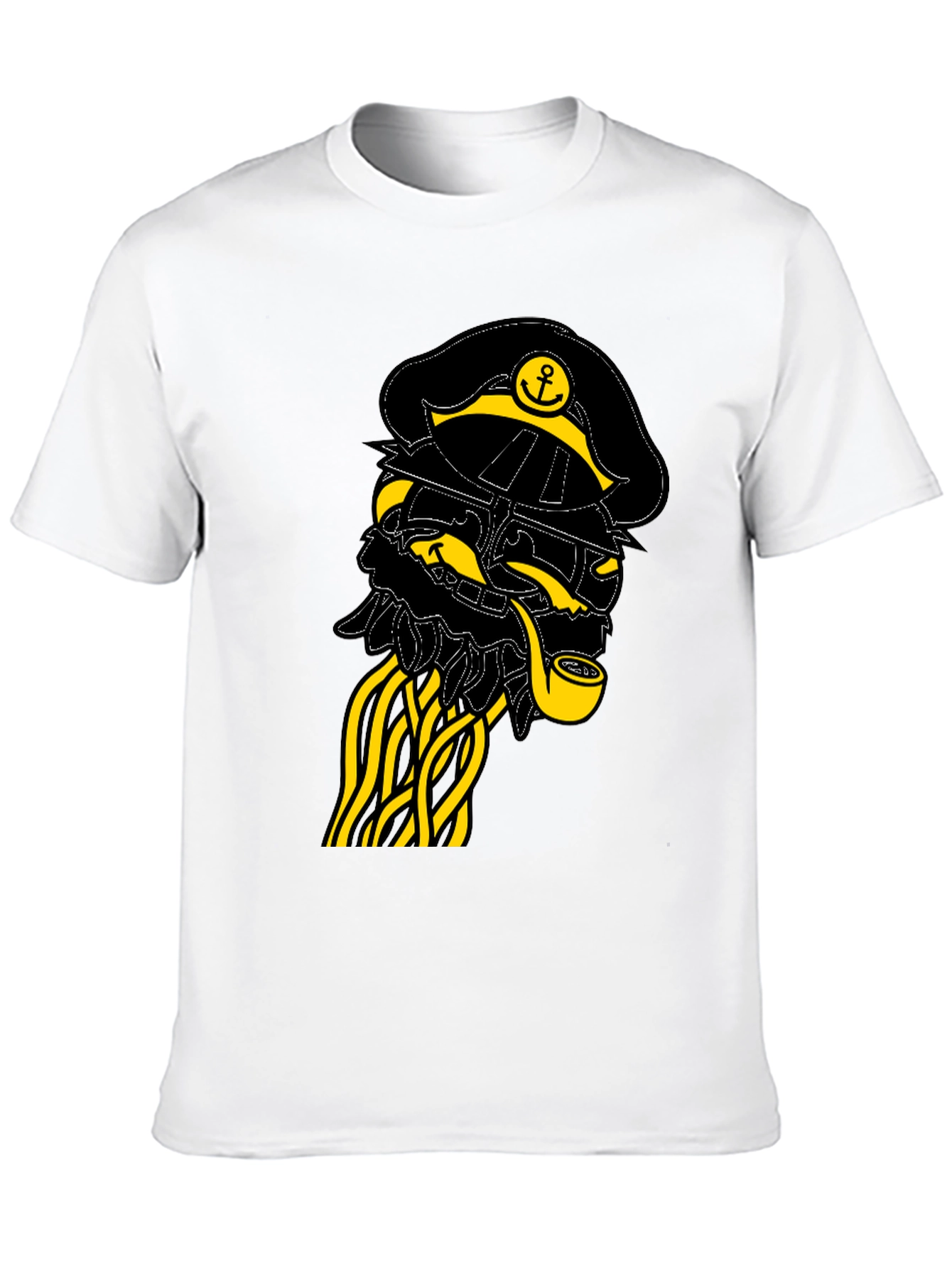 Black Nautical Captain Graphic Tee - Black view 10