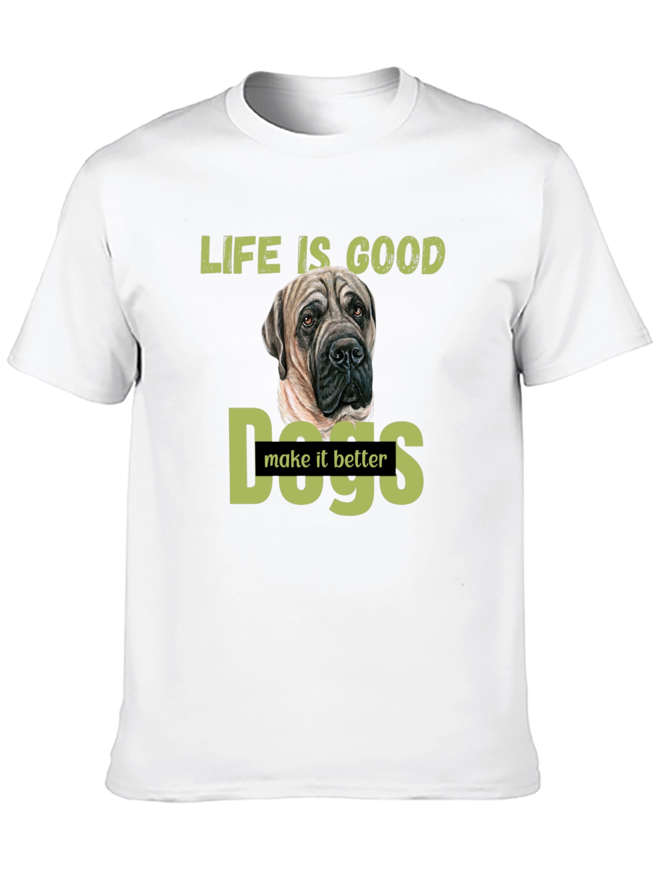 Black Life is Good Dogs Make it Better T-Shirt view 10