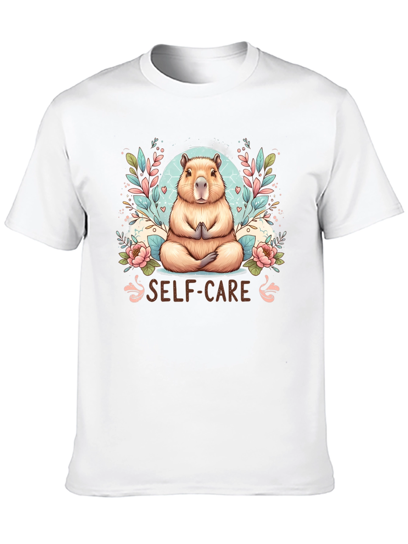 Black Self-Care Capybara T-Shirt view 10