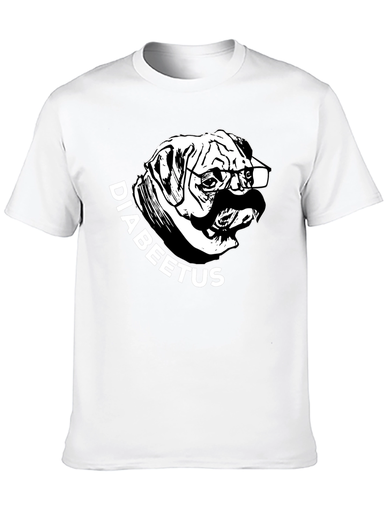 Black Diabeetus Pug T-Shirt - Novelty Graphic Tee view 10