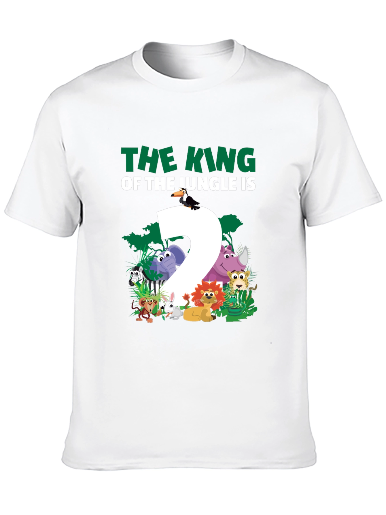 Black King of the Jungle Birthday T-Shirt - Two Year Old view 10