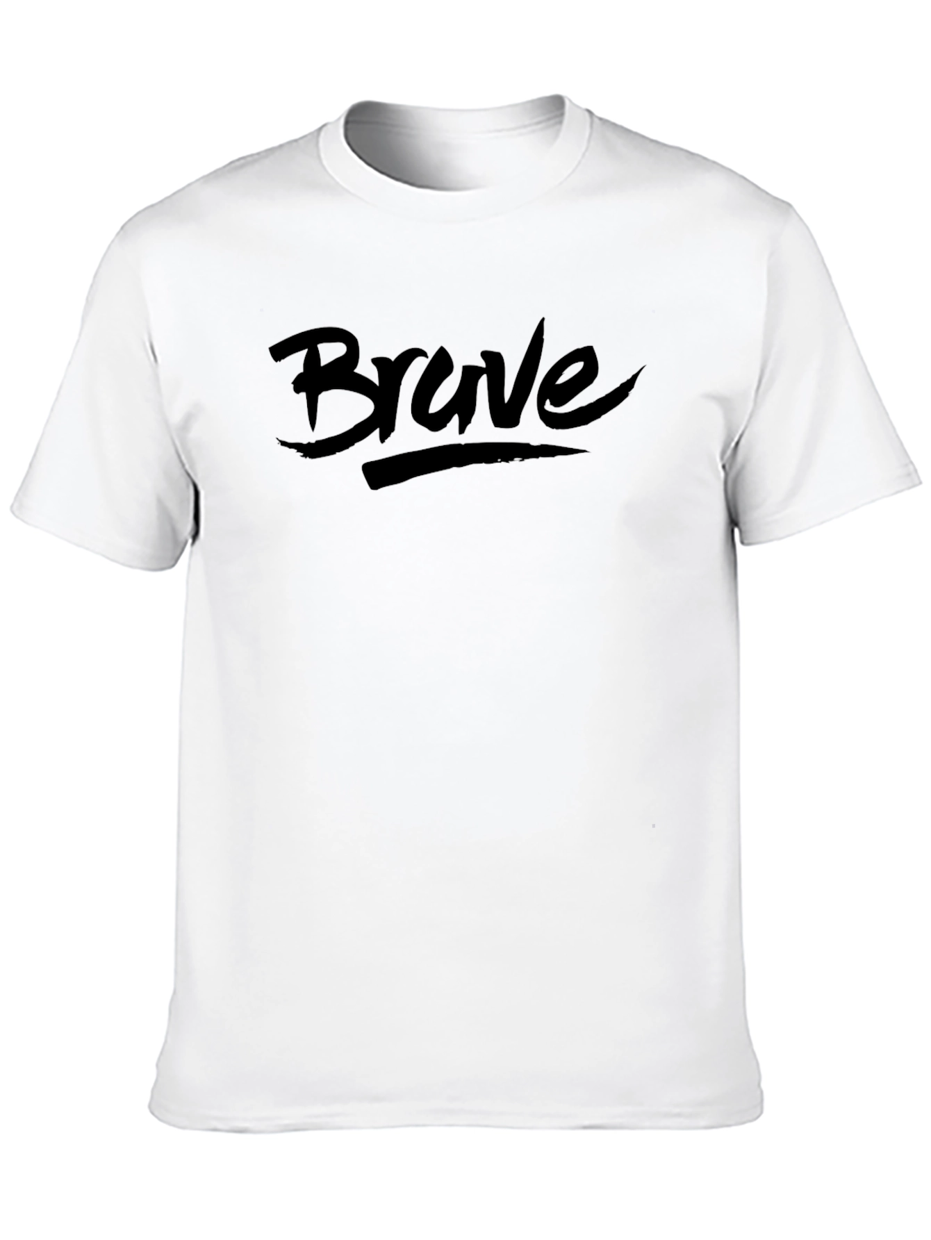Black Brave Graphic Tee - Black Casual T-Shirt view 10