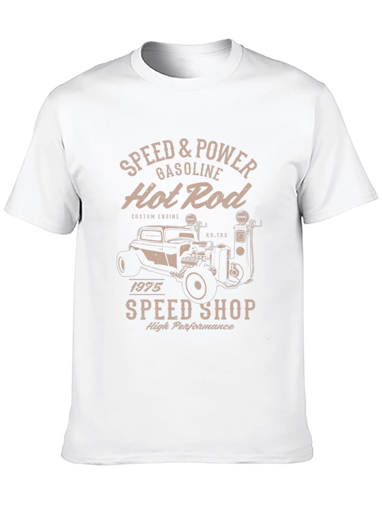 Black Hot Rod Speed Shop Graphic Tee - Vintage Car Design view 10