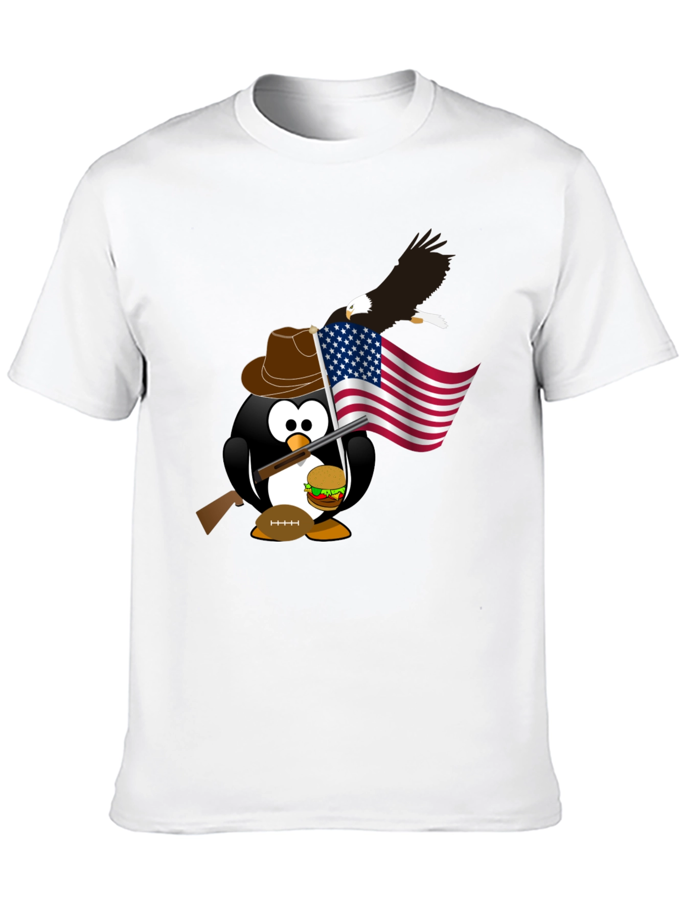 Black Patriotic Penguin T-Shirt view 10