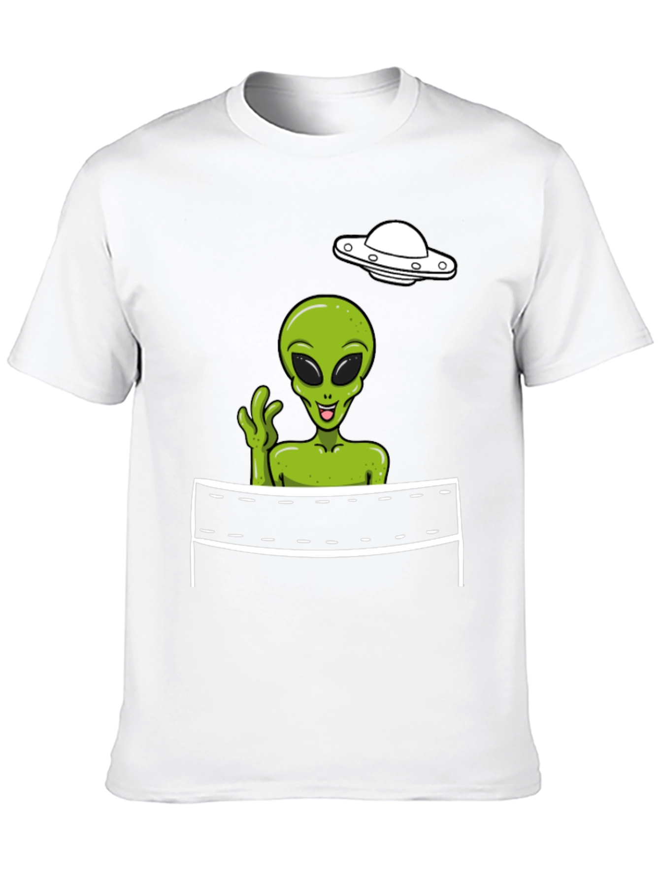 Black Alien Volleyball Graphic Tee view 10